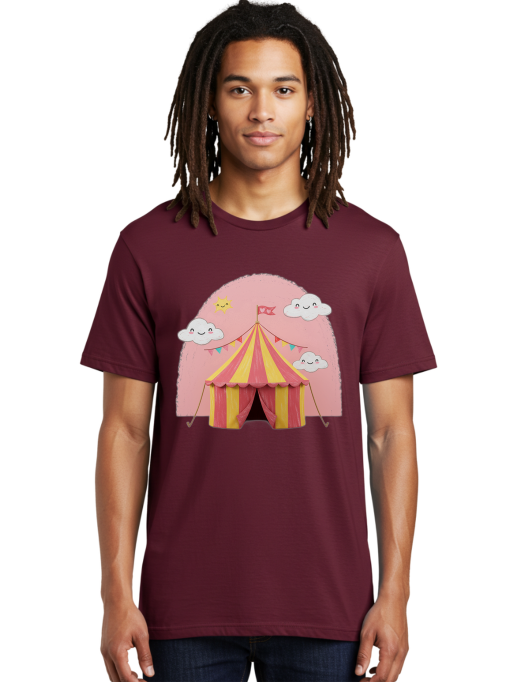 Pink-Circus-Tent Men'S Graphic Tee, 100% Cotton, Comfortable Casual Summer Wear, Machine Washable, Vintage Camera, Old Camera, Antique Camera, Black Camera, Classic Photography, Photography Equipment, Nostalgic Device, Film Camera, Camera Art Baj661