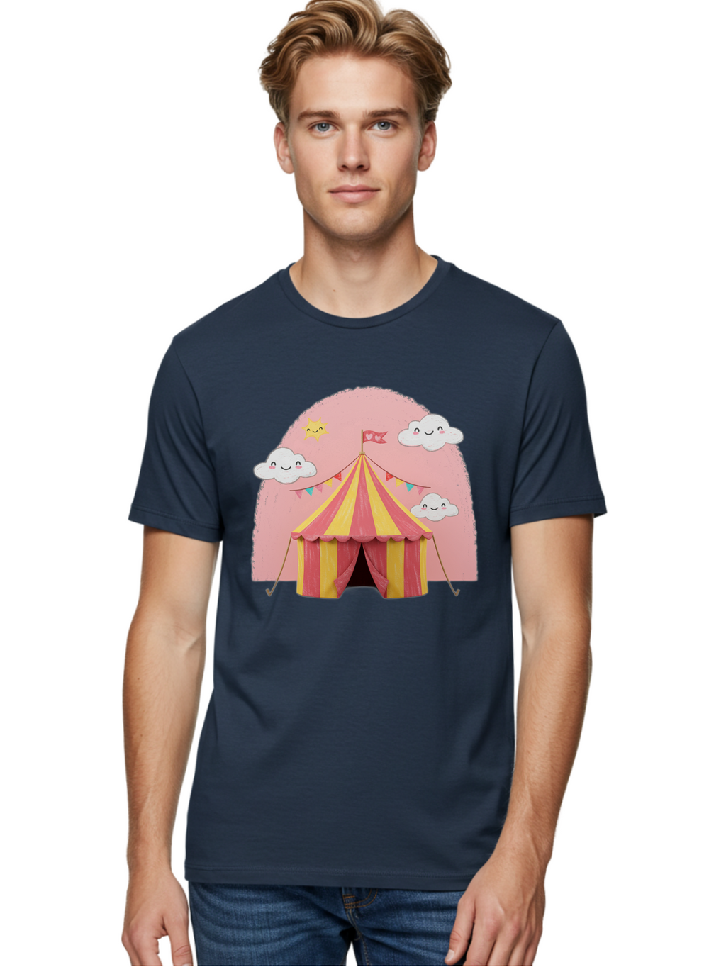 Pink-Circus-Tent Men'S Graphic Tee, 100% Cotton, Comfortable Casual Summer Wear, Machine Washable, Vintage Camera, Old Camera, Antique Camera, Black Camera, Classic Photography, Photography Equipment, Nostalgic Device, Film Camera, Camera Art Baj661
