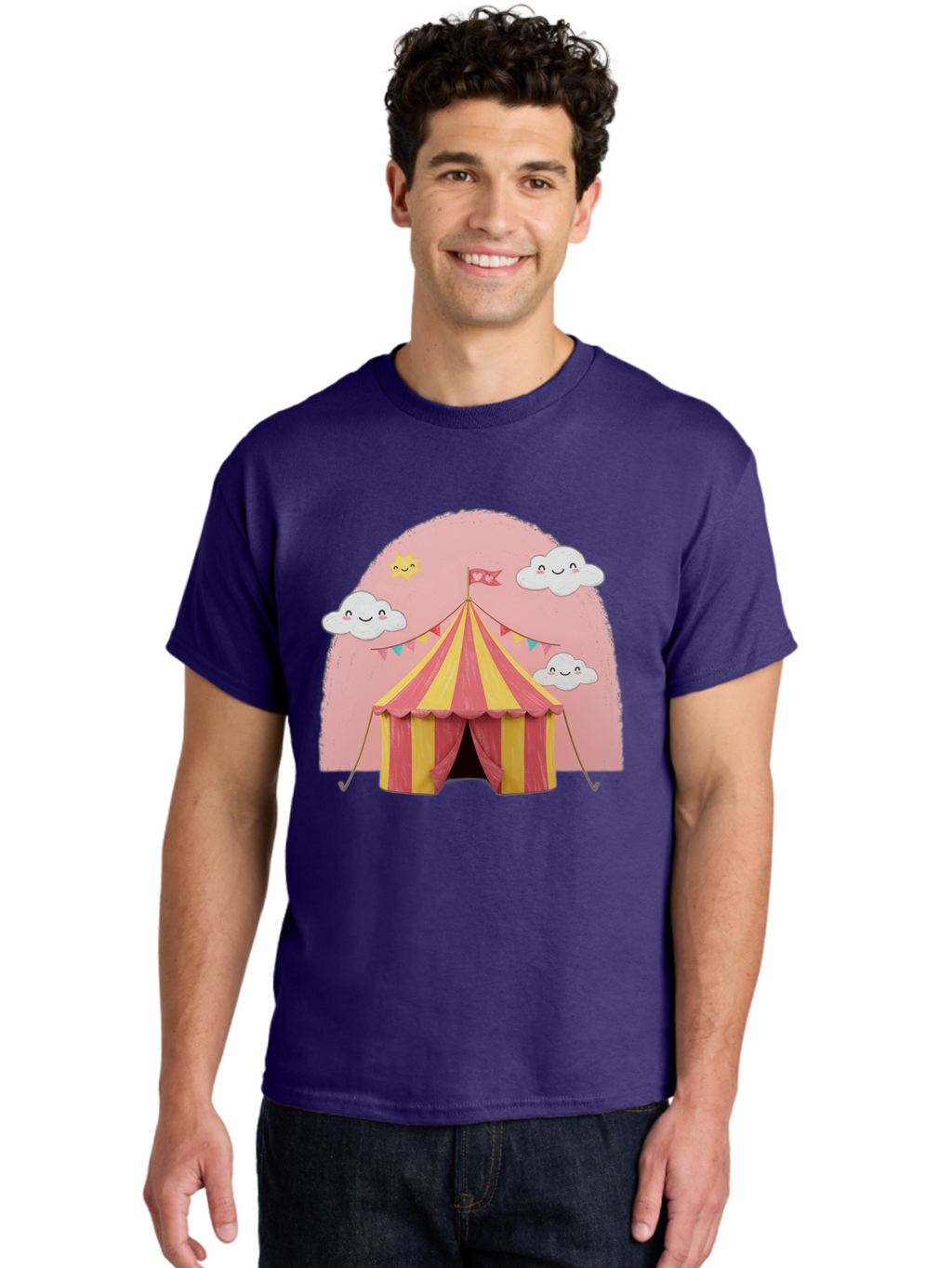 Pink-Circus-Tent Men'S Graphic Tee, 100% Cotton, Comfortable Casual Summer Wear, Machine Washable, Vintage Camera, Old Camera, Antique Camera, Black Camera, Classic Photography, Photography Equipment, Nostalgic Device, Film Camera, Camera Art Baj661