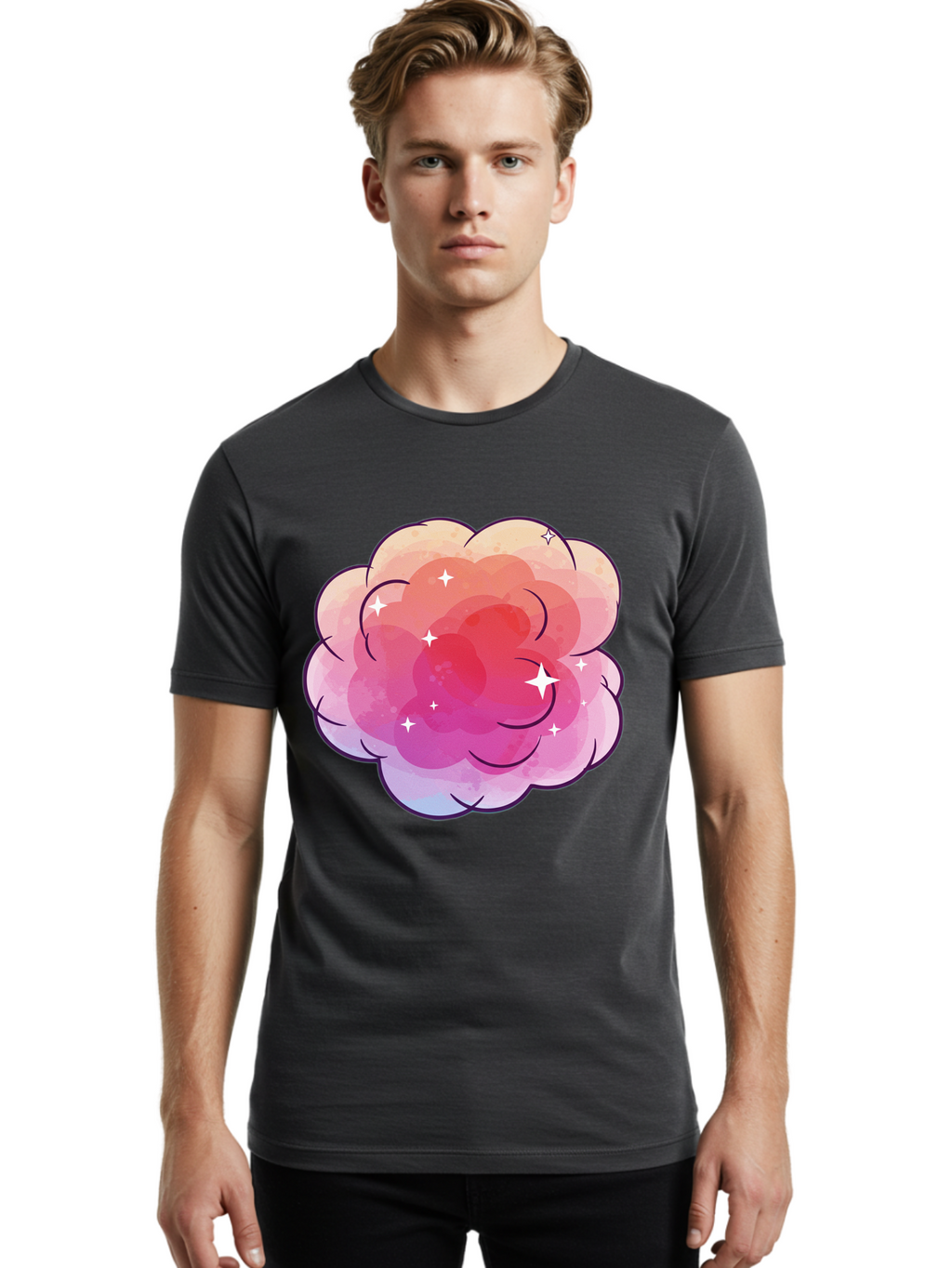 Pink-Cloud Men'S Graphic Tee, 100% Cotton, Comfortable Casual Summer Wear, Machine Washable, Vintage Camera, Old Camera, Antique Camera, Black Camera, Classic Photography, Photography Equipment, Nostalgic Device, Film Camera, Camera Art Baj662