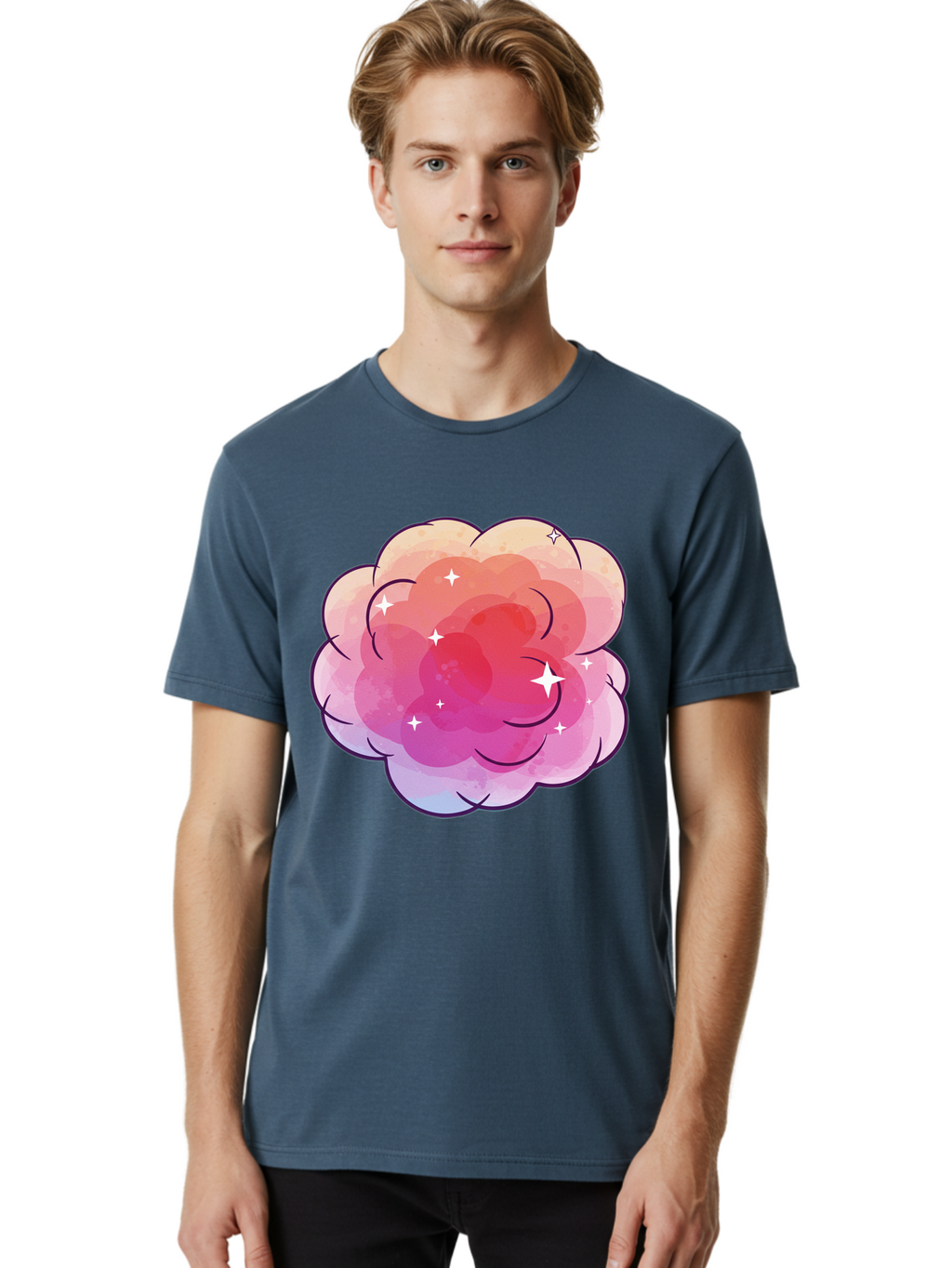Pink-Cloud Men'S Graphic Tee, 100% Cotton, Comfortable Casual Summer Wear, Machine Washable, Vintage Camera, Old Camera, Antique Camera, Black Camera, Classic Photography, Photography Equipment, Nostalgic Device, Film Camera, Camera Art Baj662