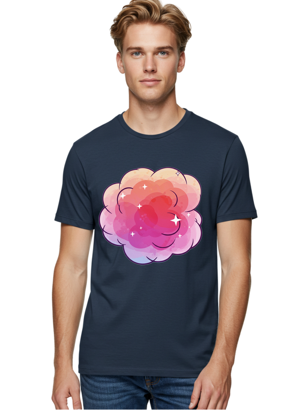 Pink-Cloud Men'S Graphic Tee, 100% Cotton, Comfortable Casual Summer Wear, Machine Washable, Vintage Camera, Old Camera, Antique Camera, Black Camera, Classic Photography, Photography Equipment, Nostalgic Device, Film Camera, Camera Art Baj662