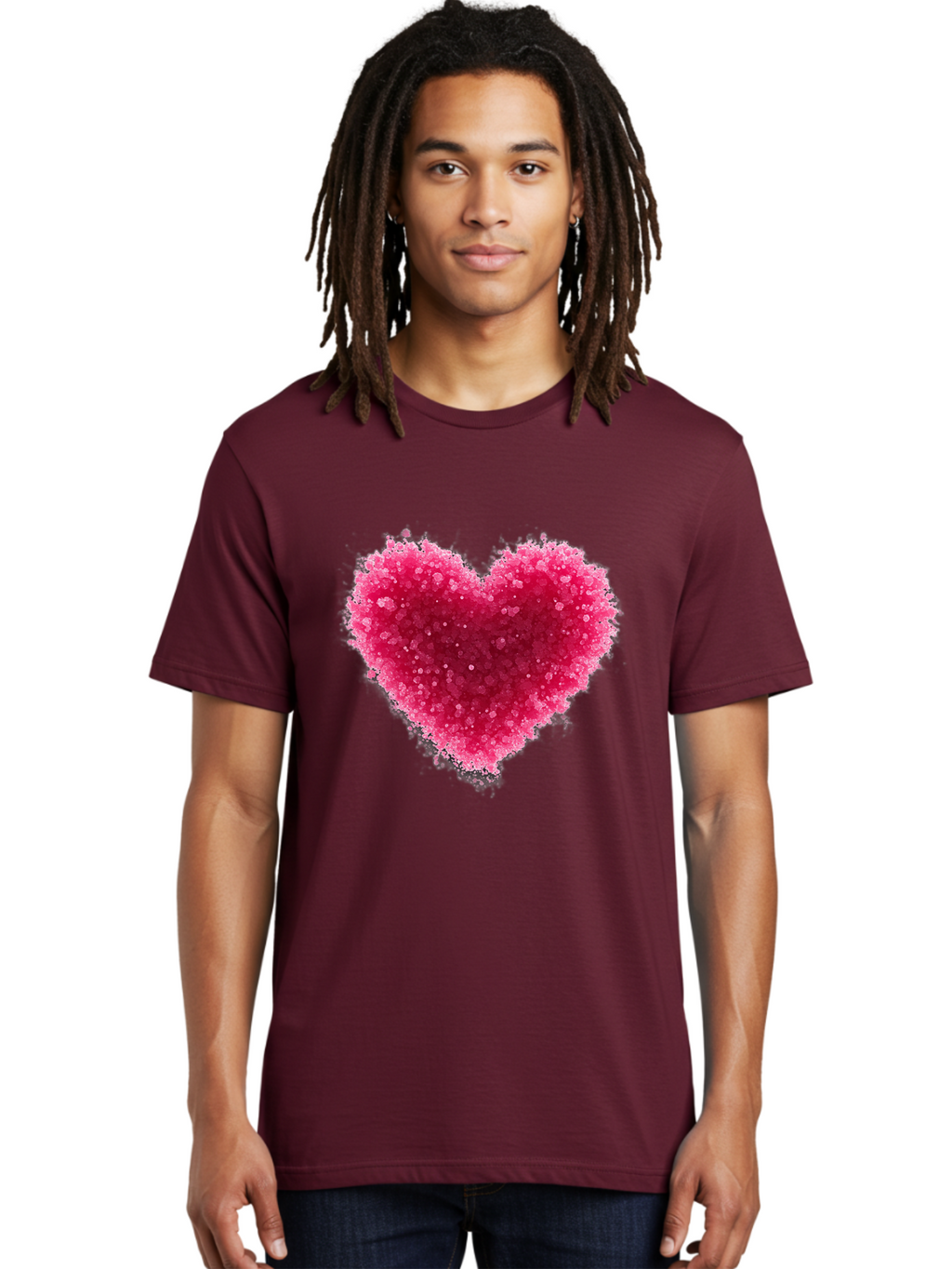 Pink-Heart-1 Men'S Graphic Tee, 100% Cotton, Comfortable Casual Summer Wear, Machine Washable, Vintage Camera, Old Camera, Antique Camera, Black Camera, Classic Photography, Photography Equipment, Nostalgic Device, Film Camera, Camera Art Baj672