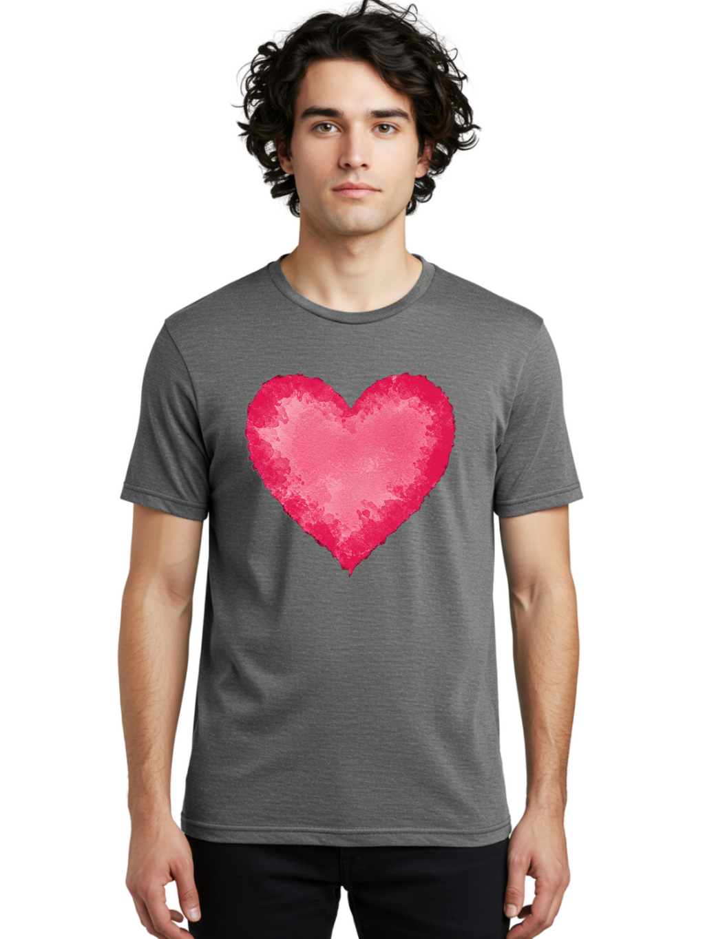 Pink-Heart-2 Men'S Graphic Tee, 100% Cotton, Comfortable Casual Summer Wear, Machine Washable, Vintage Camera, Old Camera, Antique Camera, Black Camera, Classic Photography, Photography Equipment, Nostalgic Device, Film Camera, Camera Art Baj673