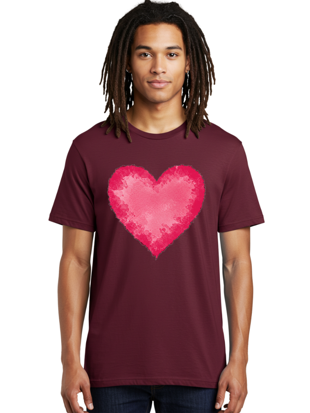 Pink-Heart-2 Men'S Graphic Tee, 100% Cotton, Comfortable Casual Summer Wear, Machine Washable, Vintage Camera, Old Camera, Antique Camera, Black Camera, Classic Photography, Photography Equipment, Nostalgic Device, Film Camera, Camera Art Baj673