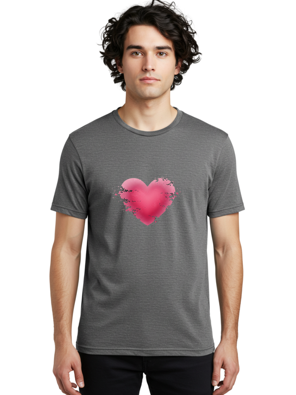 Pink-Heart-4 Men'S Graphic Tee, 100% Cotton, Comfortable Casual Summer Wear, Machine Washable, Vintage Camera, Old Camera, Antique Camera, Black Camera, Classic Photography, Photography Equipment, Nostalgic Device, Film Camera, Camera Art Baj675