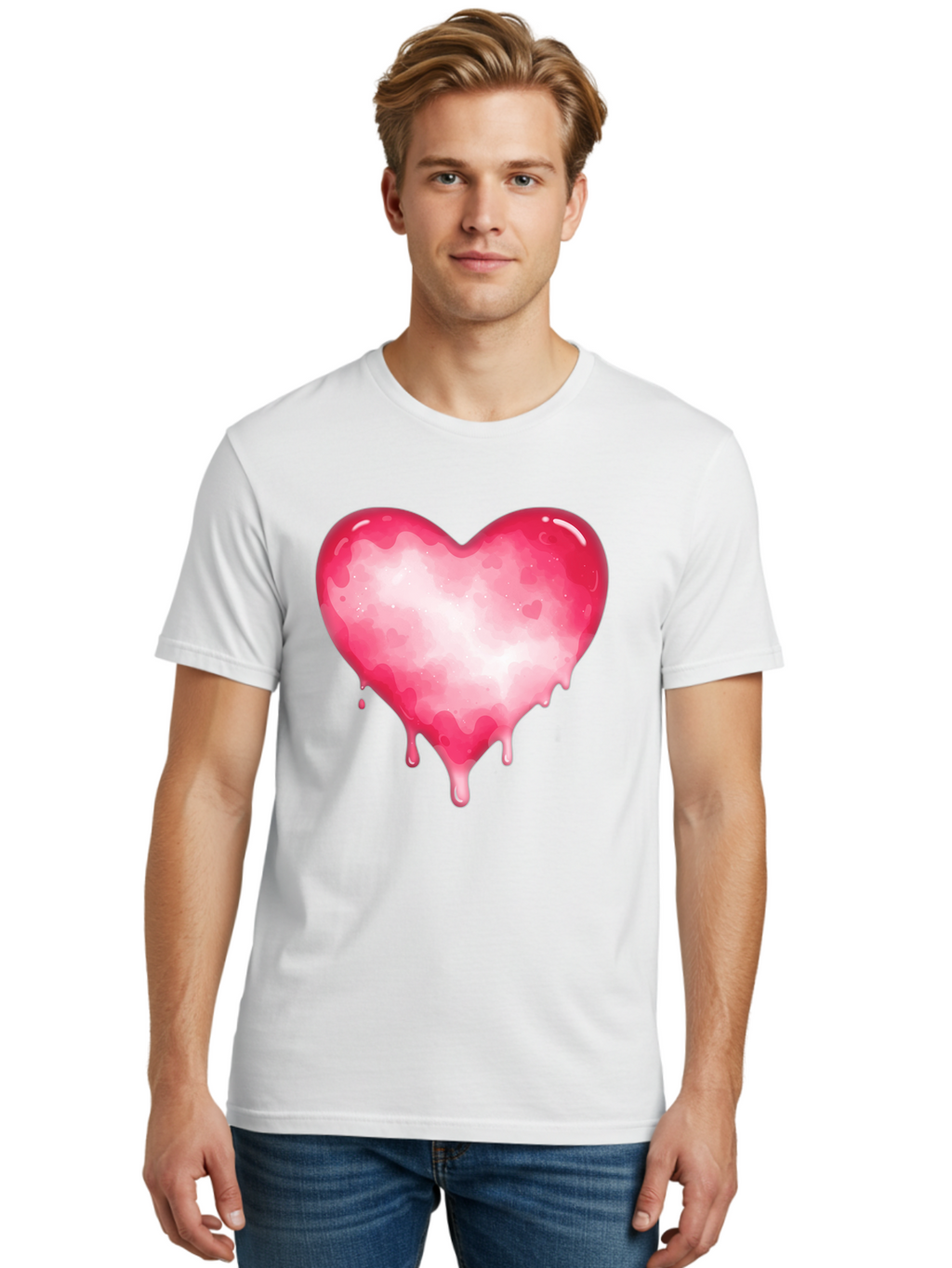 Pink-Heart-6 Men'S Graphic Tee, 100% Cotton, Comfortable Casual Summer Wear, Machine Washable, Vintage Camera, Old Camera, Antique Camera, Black Camera, Classic Photography, Photography Equipment, Nostalgic Device, Film Camera, Camera Art Baj677