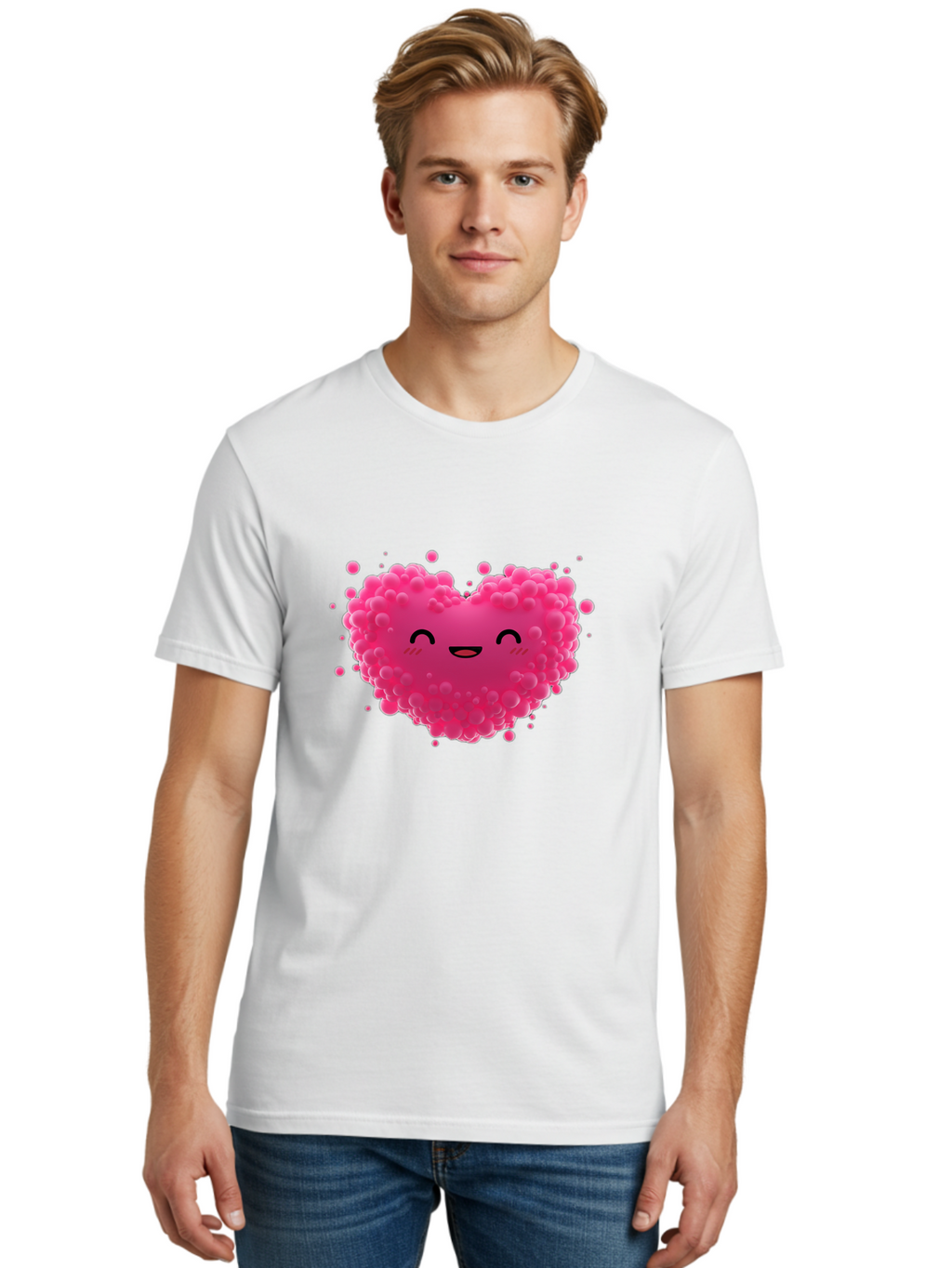 Pink-Heart-8 Men'S Graphic Tee, 100% Cotton, Comfortable Casual Summer Wear, Machine Washable, Vintage Camera, Old Camera, Antique Camera, Black Camera, Classic Photography, Photography Equipment, Nostalgic Device, Film Camera, Camera Art Baj679