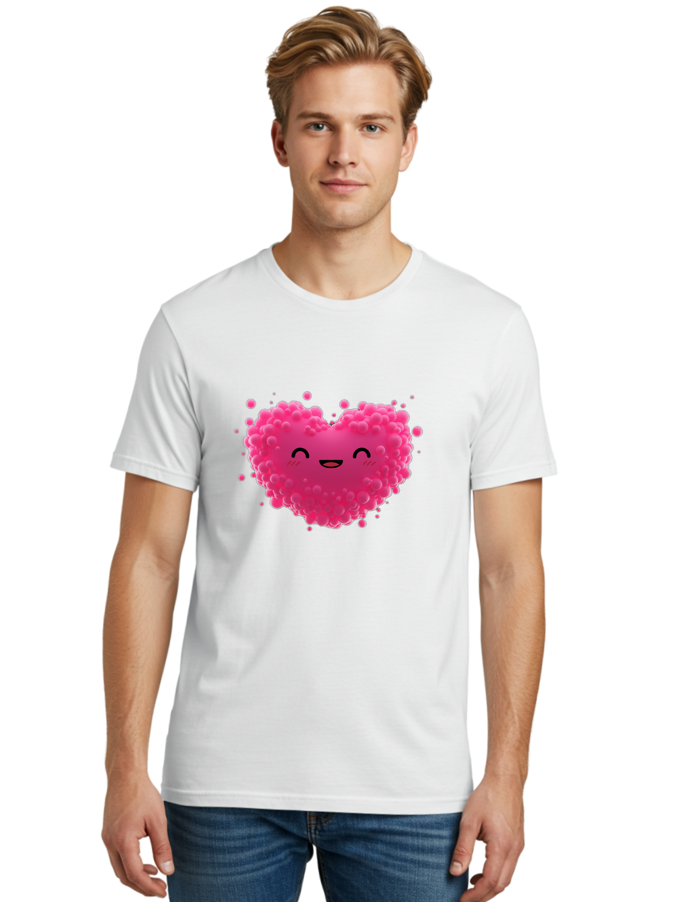 Pink-Heart-8 Men'S Graphic Tee, 100% Cotton, Comfortable Casual Summer Wear, Machine Washable, Vintage Camera, Old Camera, Antique Camera, Black Camera, Classic Photography, Photography Equipment, Nostalgic Device, Film Camera, Camera Art Baj679