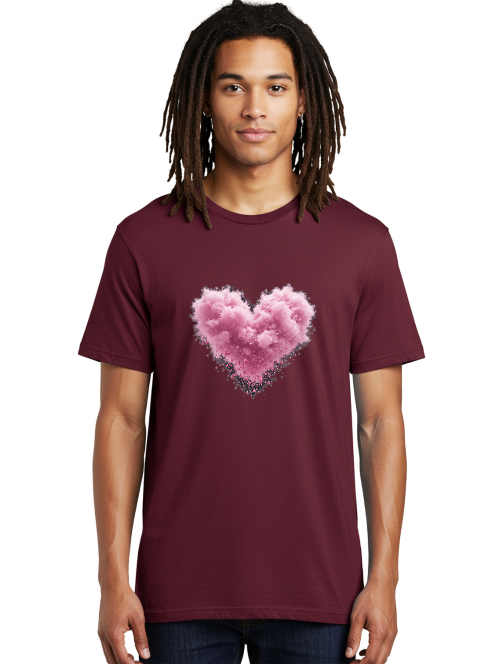 Pink-Heart-Cloud Men'S Graphic Tee, 100% Cotton, Comfortable Casual Summer Wear, Machine Washable, Vintage Camera, Old Camera, Antique Camera, Black Camera, Classic Photography, Photography Equipment, Nostalgic Device, Film Camera, Camera Art Baj680