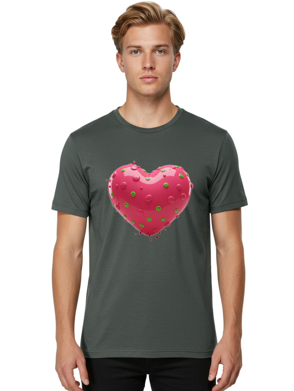 Pink-Heart-Pimples Men'S Graphic Tee, 100% Cotton, Comfortable Casual Summer Wear, Machine Washable, Vintage Camera, Old Camera, Antique Camera, Black Camera, Classic Photography, Photography Equipment, Nostalgic Device, Film Camera, Baj682