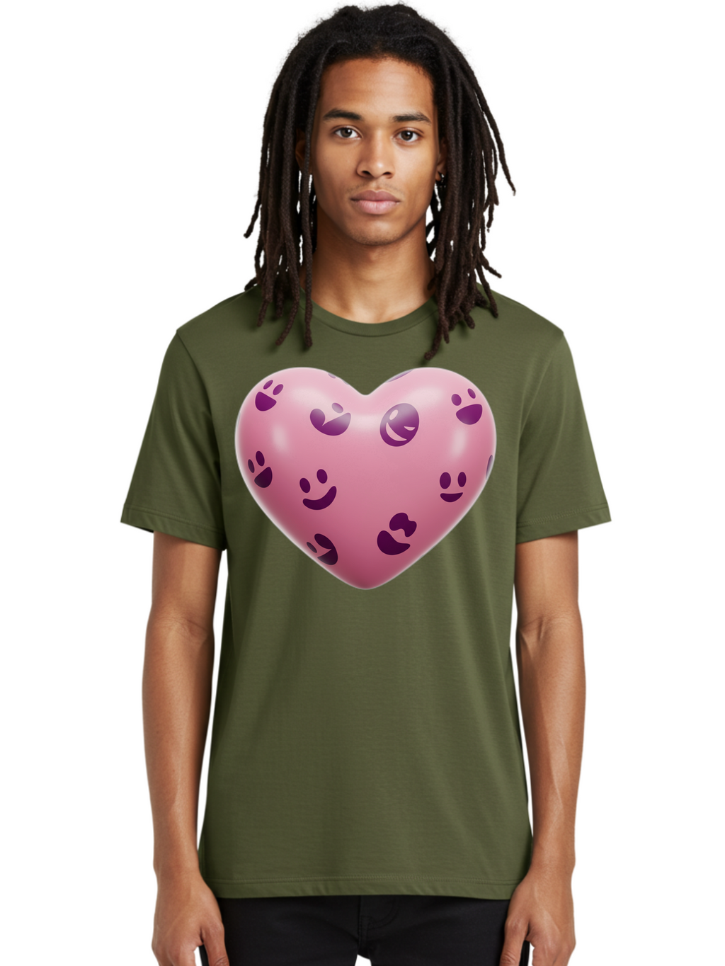 Pink-Heart-With-Purple-Emoji-Faces Men'S Graphic Tee, 100% Cotton, Comfortable Casual Summer Wear, Machine Washable, Vintage Camera, Old Camera, Antique Camera, Black Camera, Classic Photography, Photography Equipment, Nostalgic Device, Baj684