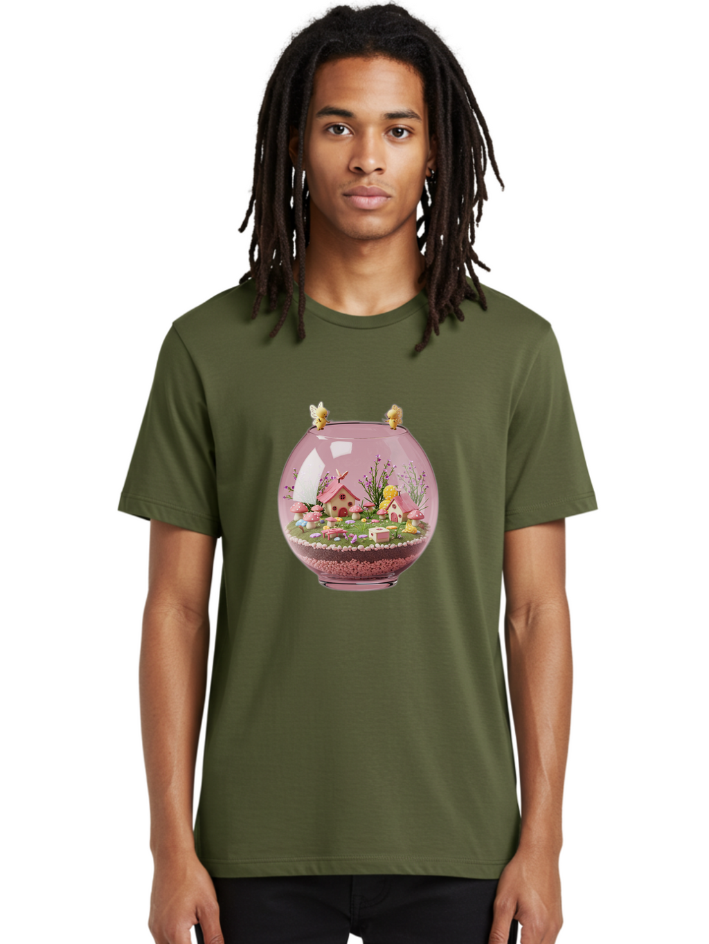 Pink-Terrarium Men'S Graphic Tee, 100% Cotton, Comfortable Casual Summer Wear, Machine Washable, Vintage Camera, Old Camera, Antique Camera, Black Camera, Classic Photography, Photography Equipment, Nostalgic Device, Film Camera, Camera Art Baj696