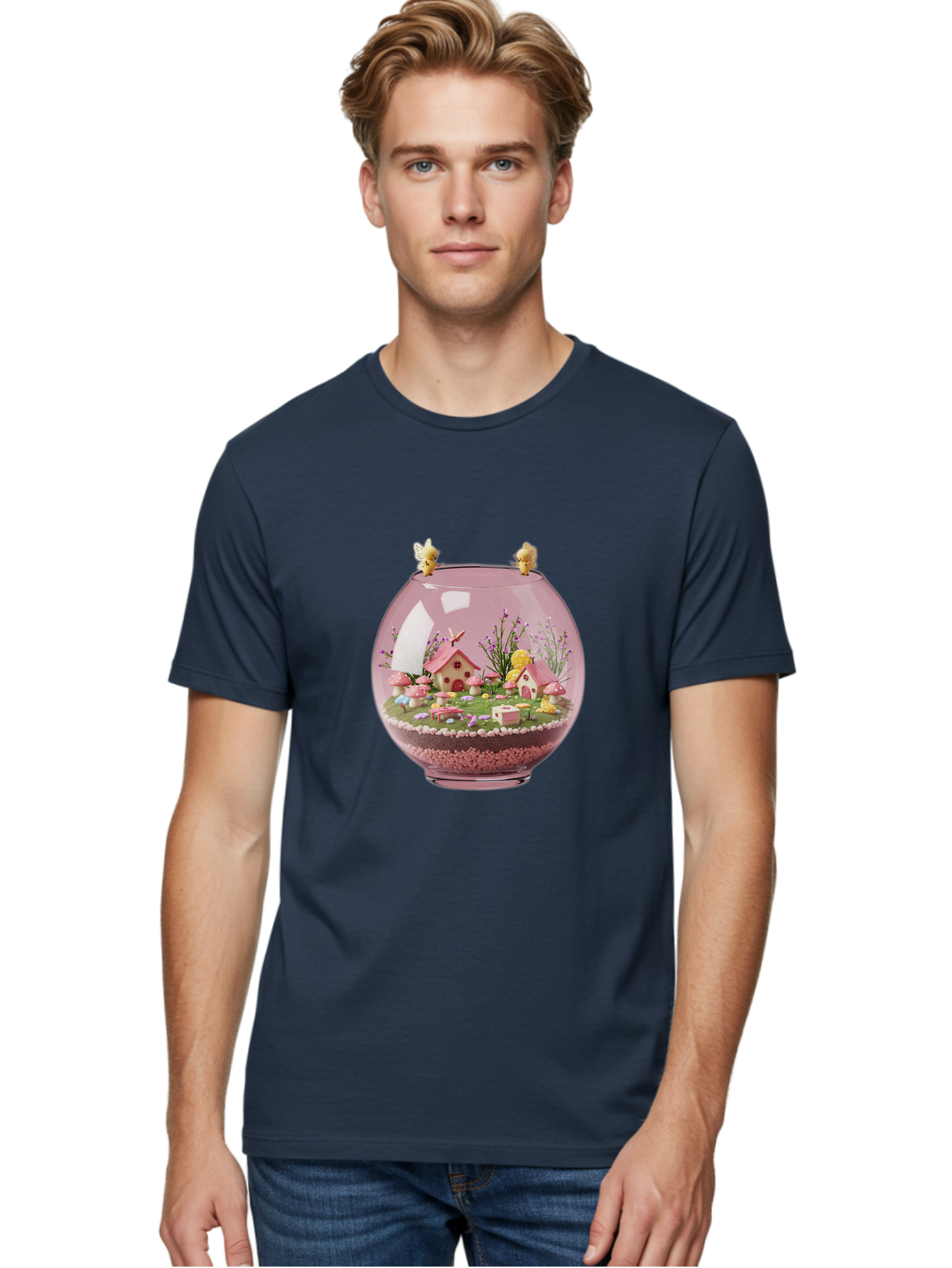 Pink-Terrarium Men'S Graphic Tee, 100% Cotton, Comfortable Casual Summer Wear, Machine Washable, Vintage Camera, Old Camera, Antique Camera, Black Camera, Classic Photography, Photography Equipment, Nostalgic Device, Film Camera, Camera Art Baj696