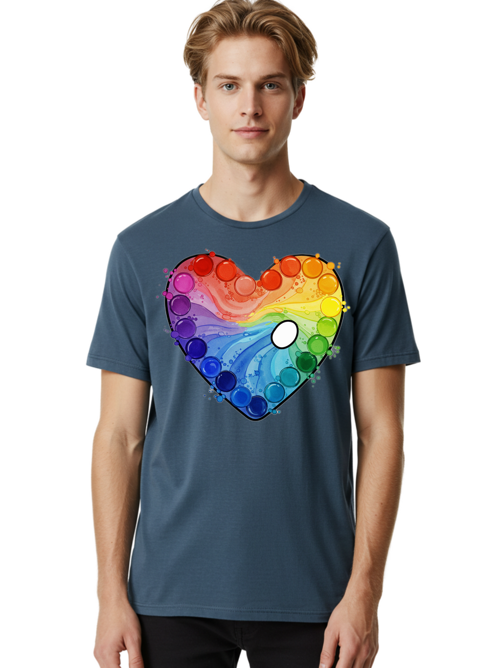 Pop-It-Heart-1 Men'S Graphic Tee, 100% Cotton, Comfortable Casual Summer Wear, Machine Washable, Vintage Camera, Old Camera, Antique Camera, Black Camera, Classic Photography, Photography Equipment, Nostalgic Device, Film Camera, Camera Art Baj698