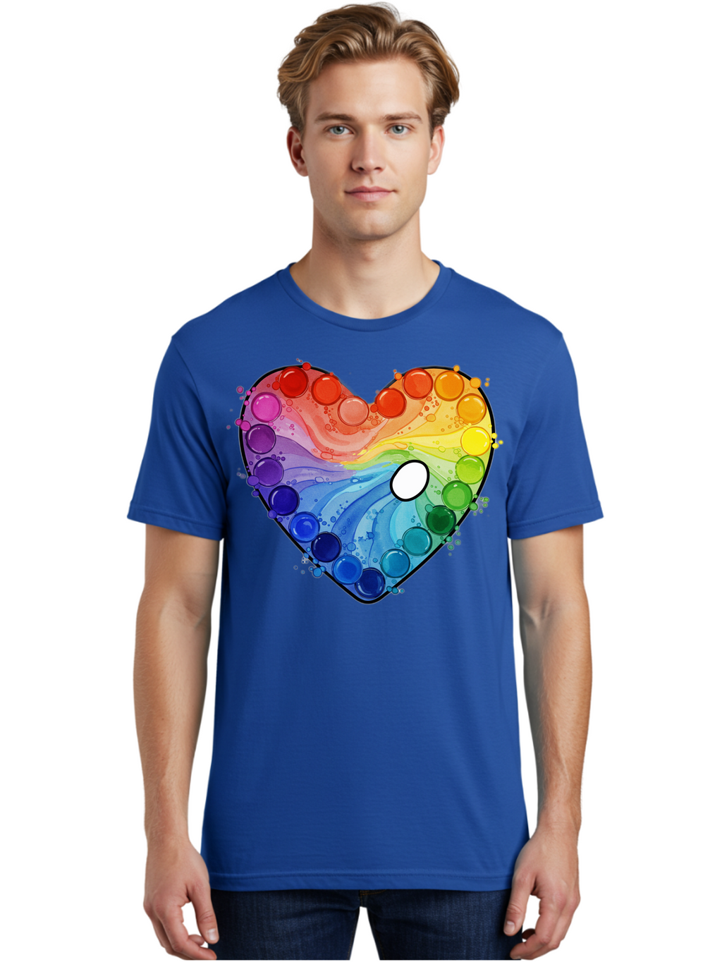 Pop-It-Heart-1 Men'S Graphic Tee, 100% Cotton, Comfortable Casual Summer Wear, Machine Washable, Vintage Camera, Old Camera, Antique Camera, Black Camera, Classic Photography, Photography Equipment, Nostalgic Device, Film Camera, Camera Art Baj698