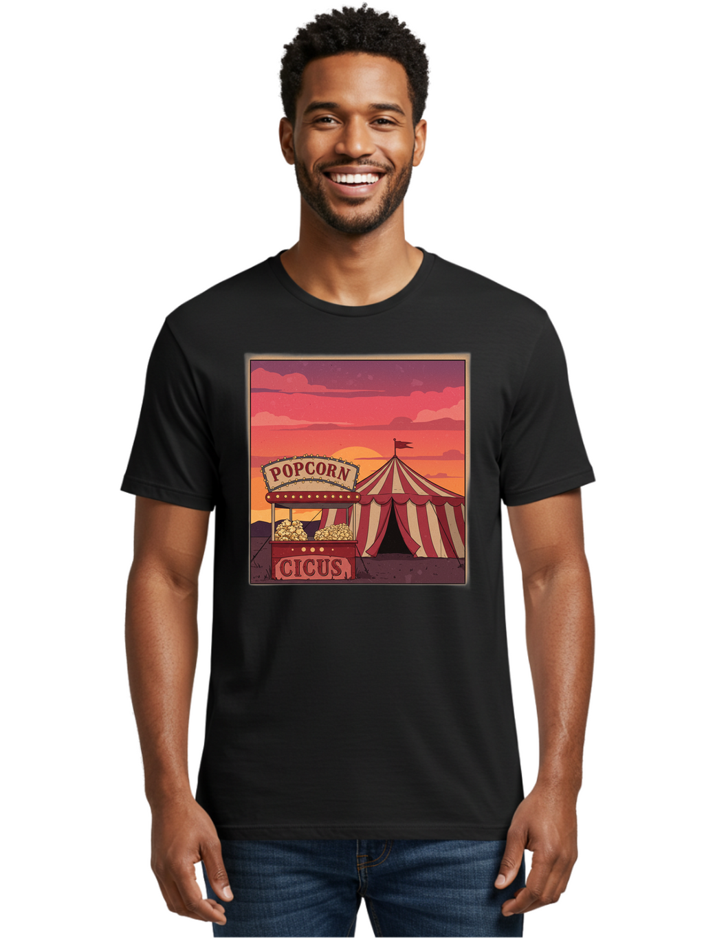 Popcorn-Cicus Men'S Graphic Tee, 100% Cotton, Comfortable Casual Summer Wear, Machine Washable, Vintage Camera, Old Camera, Antique Camera, Black Camera, Classic Photography, Photography Equipment, Nostalgic Device, Film Camera, Camera Art Baj700