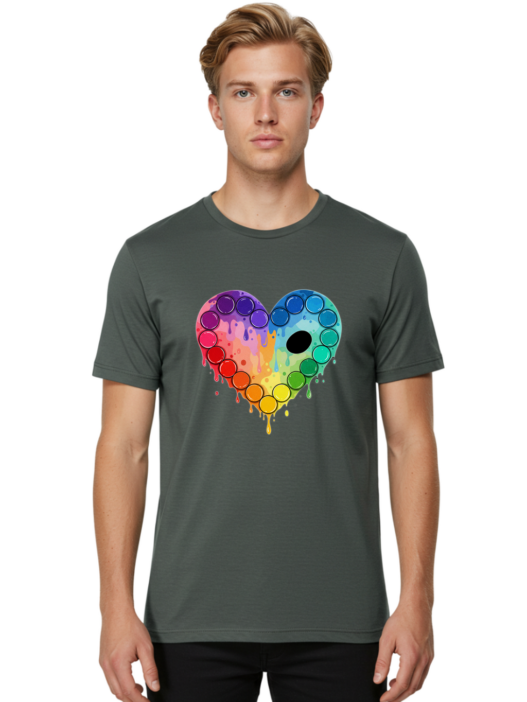 Popit-Heart Men'S Graphic Tee, 100% Cotton, Comfortable Casual Summer Wear, Machine Washable, Vintage Camera, Old Camera, Antique Camera, Black Camera, Classic Photography, Photography Equipment, Nostalgic Device, Film Camera, Camera Art Baj701