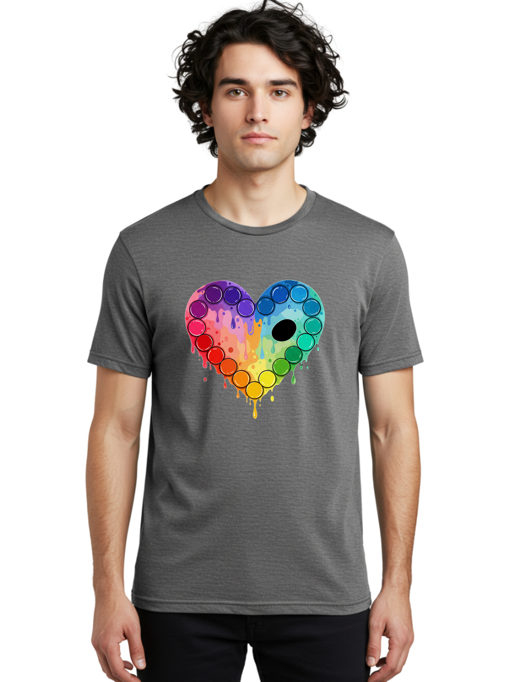 Popit-Heart Men'S Graphic Tee, 100% Cotton, Comfortable Casual Summer Wear, Machine Washable, Vintage Camera, Old Camera, Antique Camera, Black Camera, Classic Photography, Photography Equipment, Nostalgic Device, Film Camera, Camera Art Baj701