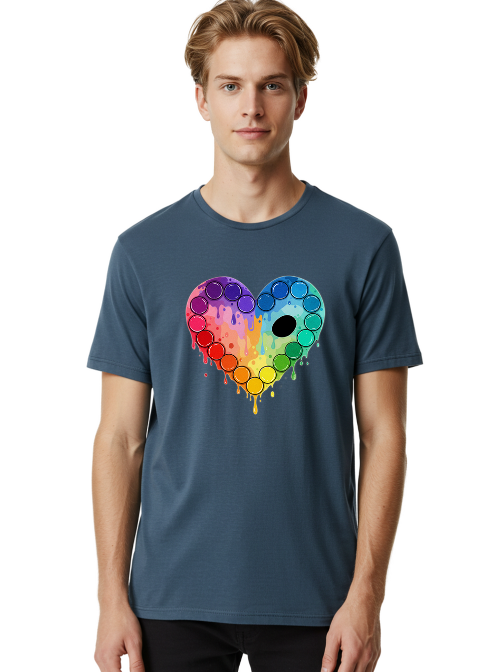 Popit-Heart Men'S Graphic Tee, 100% Cotton, Comfortable Casual Summer Wear, Machine Washable, Vintage Camera, Old Camera, Antique Camera, Black Camera, Classic Photography, Photography Equipment, Nostalgic Device, Film Camera, Camera Art Baj701