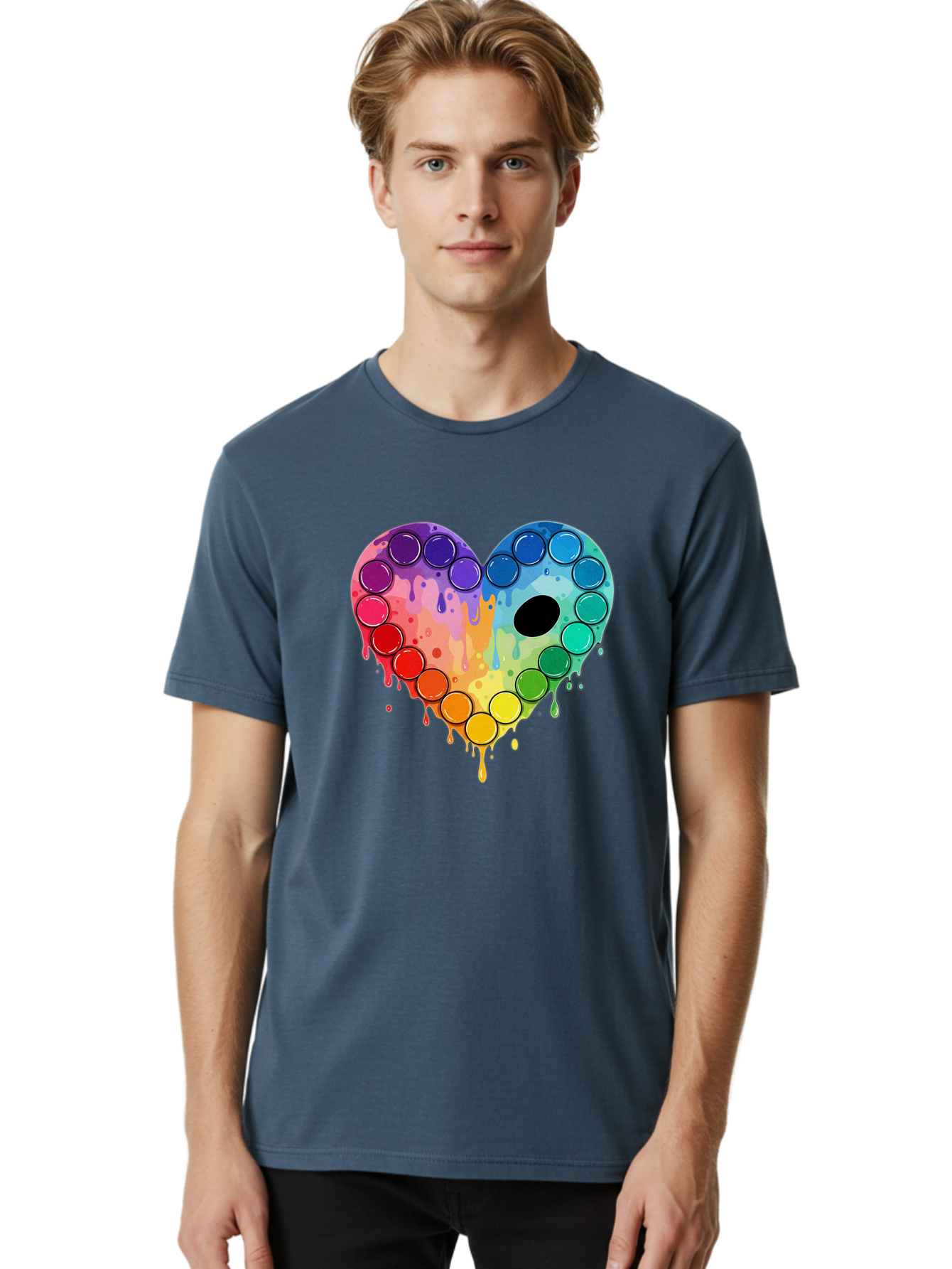Popit-Heart Men'S Graphic Tee, 100% Cotton, Comfortable Casual Summer Wear, Machine Washable, Vintage Camera, Old Camera, Antique Camera, Black Camera, Classic Photography, Photography Equipment, Nostalgic Device, Film Camera, Camera Art Baj701