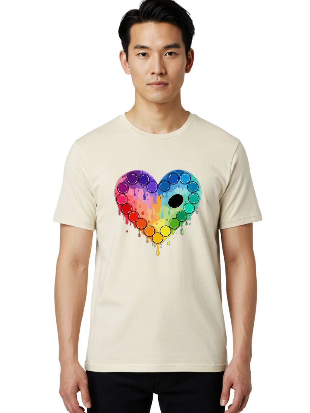 Popit-Heart Men'S Graphic Tee, 100% Cotton, Comfortable Casual Summer Wear, Machine Washable, Vintage Camera, Old Camera, Antique Camera, Black Camera, Classic Photography, Photography Equipment, Nostalgic Device, Film Camera, Camera Art Baj701