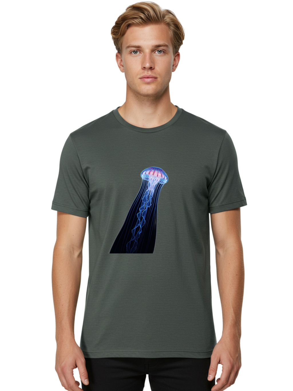 Portuguese-Man-O-War-1 Men'S Graphic Tee, 100% Cotton, Comfortable Casual Summer Wear, Machine Washable, Vintage Camera, Old Camera, Antique Camera, Black Camera, Classic Photography, Photography Equipment, Nostalgic Device, Film Camera, Baj704