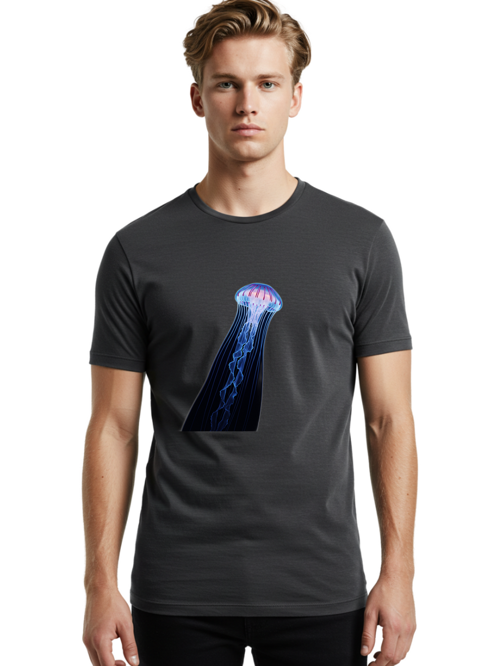 Portuguese-Man-O-War-1 Men'S Graphic Tee, 100% Cotton, Comfortable Casual Summer Wear, Machine Washable, Vintage Camera, Old Camera, Antique Camera, Black Camera, Classic Photography, Photography Equipment, Nostalgic Device, Film Camera, Baj704