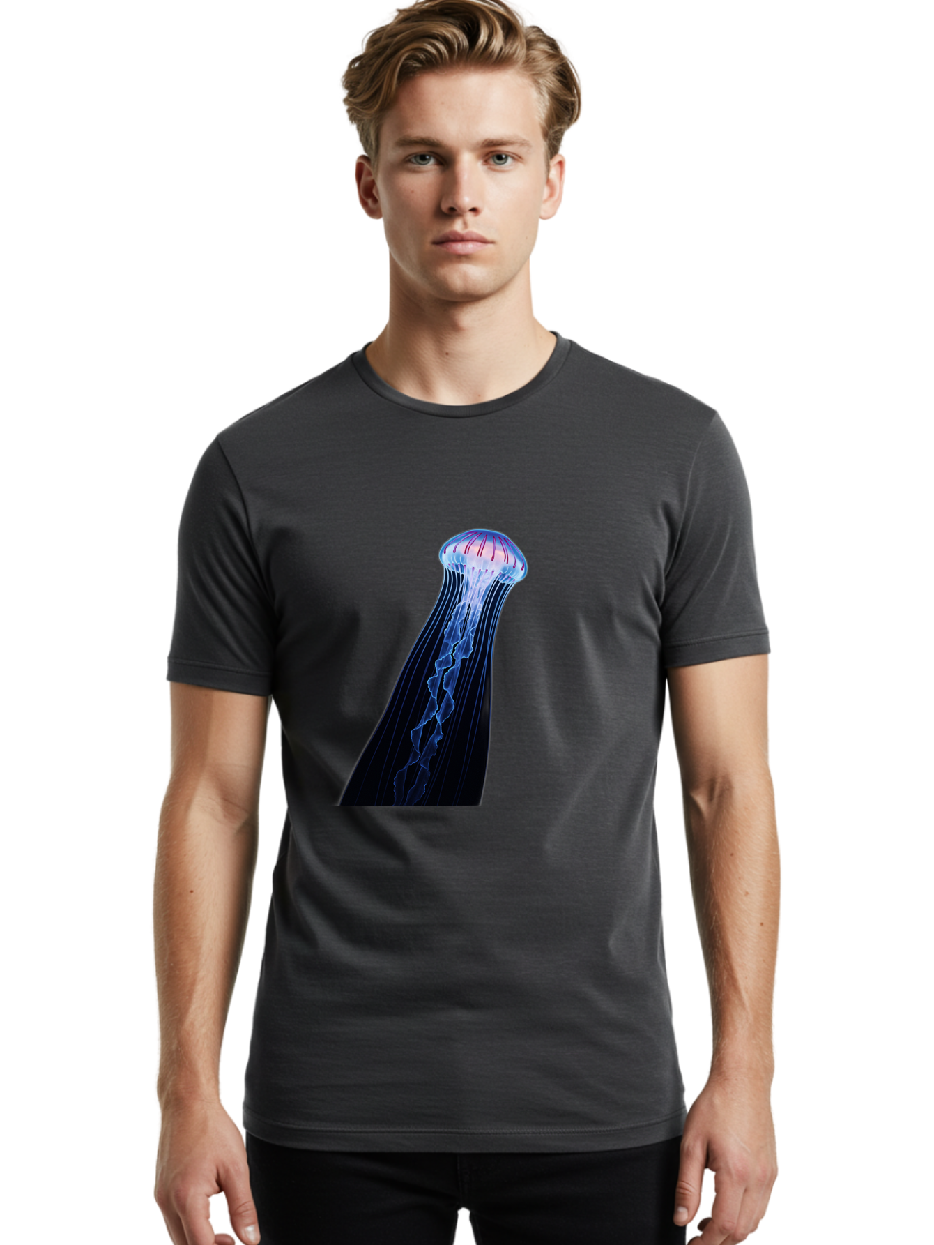 Portuguese-Man-O-War-1 Men'S Graphic Tee, 100% Cotton, Comfortable Casual Summer Wear, Machine Washable, Vintage Camera, Old Camera, Antique Camera, Black Camera, Classic Photography, Photography Equipment, Nostalgic Device, Film Camera, Baj704