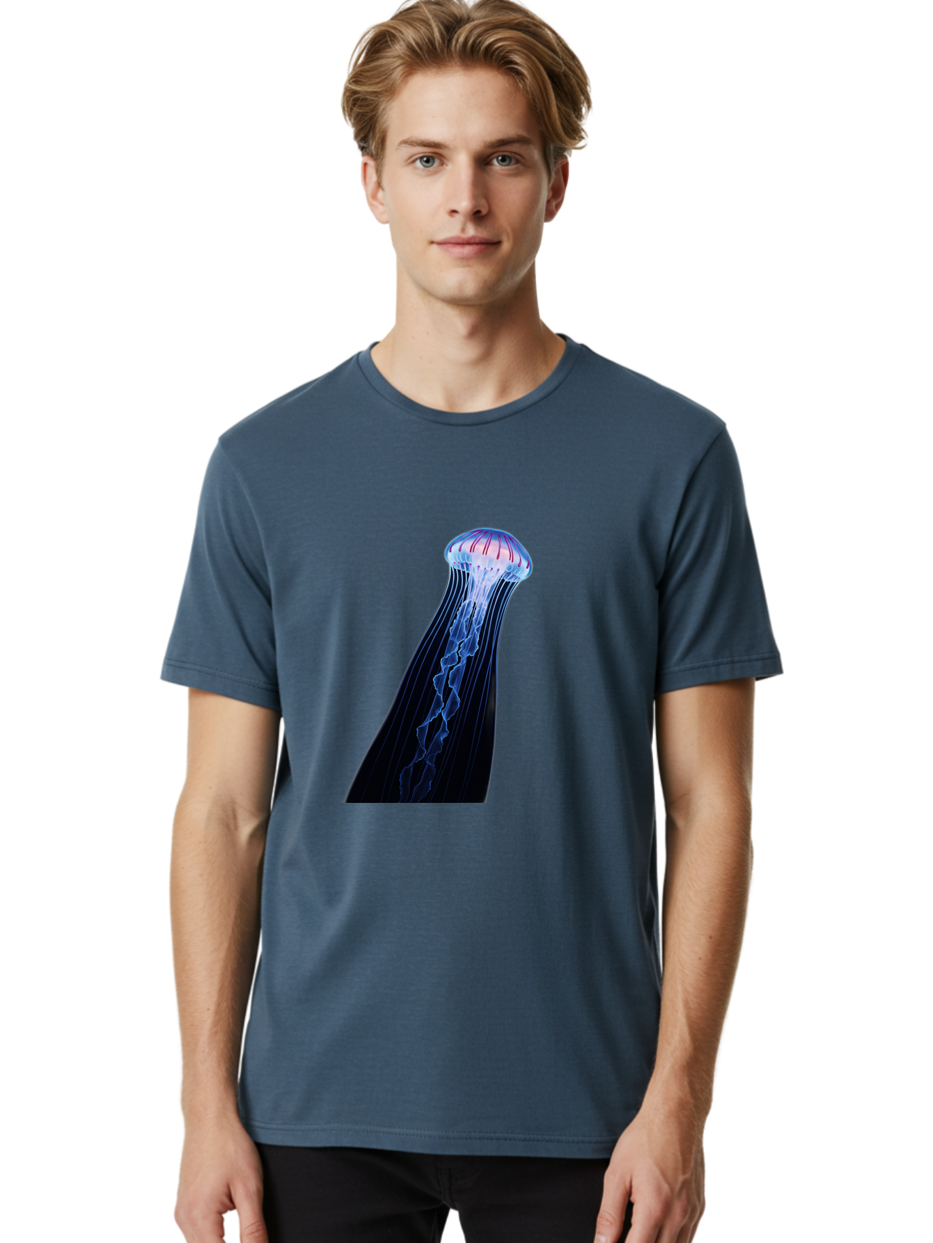 Portuguese-Man-O-War-1 Men'S Graphic Tee, 100% Cotton, Comfortable Casual Summer Wear, Machine Washable, Vintage Camera, Old Camera, Antique Camera, Black Camera, Classic Photography, Photography Equipment, Nostalgic Device, Film Camera, Baj704
