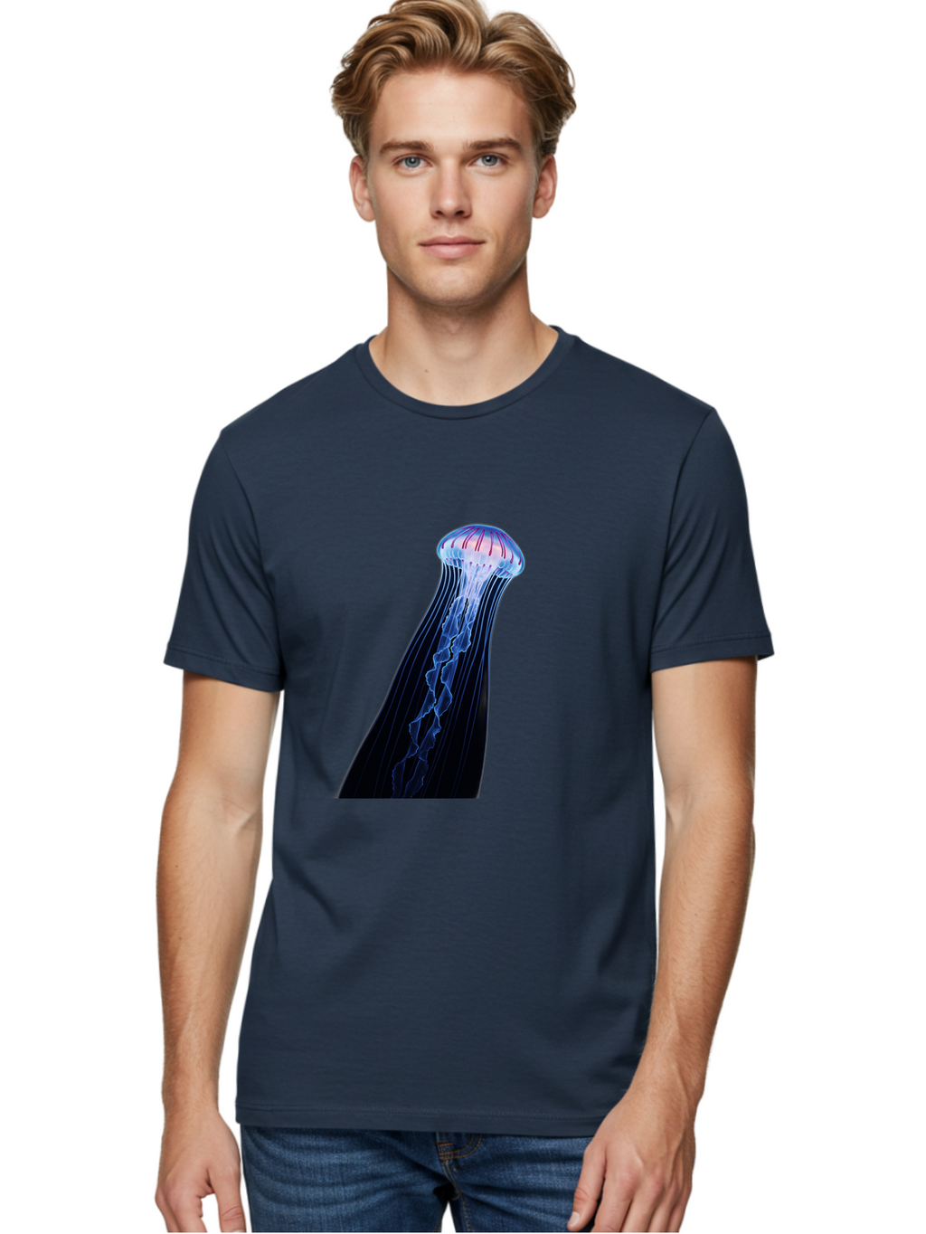 Portuguese-Man-O-War-1 Men'S Graphic Tee, 100% Cotton, Comfortable Casual Summer Wear, Machine Washable, Vintage Camera, Old Camera, Antique Camera, Black Camera, Classic Photography, Photography Equipment, Nostalgic Device, Film Camera, Baj704