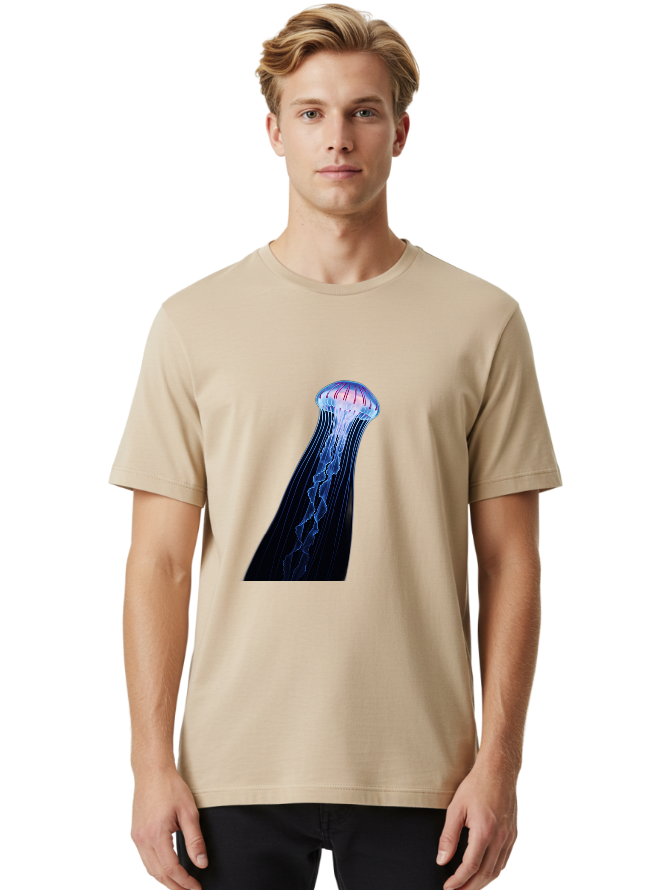 Portuguese-Man-O-War-1 Men'S Graphic Tee, 100% Cotton, Comfortable Casual Summer Wear, Machine Washable, Vintage Camera, Old Camera, Antique Camera, Black Camera, Classic Photography, Photography Equipment, Nostalgic Device, Film Camera, Baj704