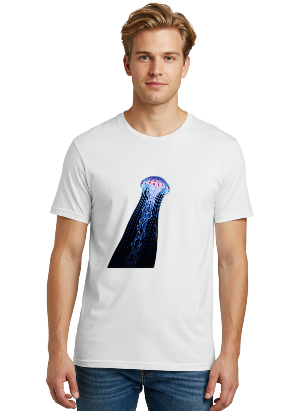 Portuguese-Man-O-War-1 Men'S Graphic Tee, 100% Cotton, Comfortable Casual Summer Wear, Machine Washable, Vintage Camera, Old Camera, Antique Camera, Black Camera, Classic Photography, Photography Equipment, Nostalgic Device, Film Camera, Baj704