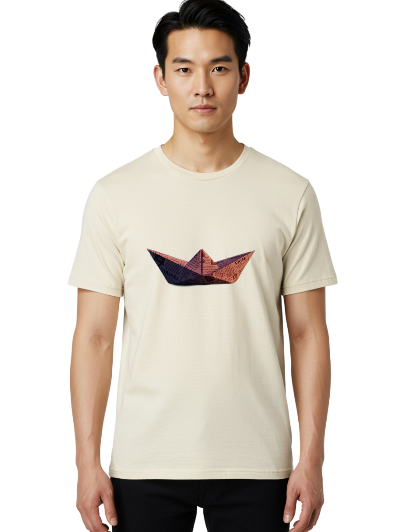 Press-Paper-Boat Men'S Graphic Tee, 100% Cotton, Comfortable Casual Summer Wear, Machine Washable, Vintage Camera, Old Camera, Antique Camera, Black Camera, Classic Photography, Photography Equipment, Nostalgic Device, Film Camera, Camera Art Baj707