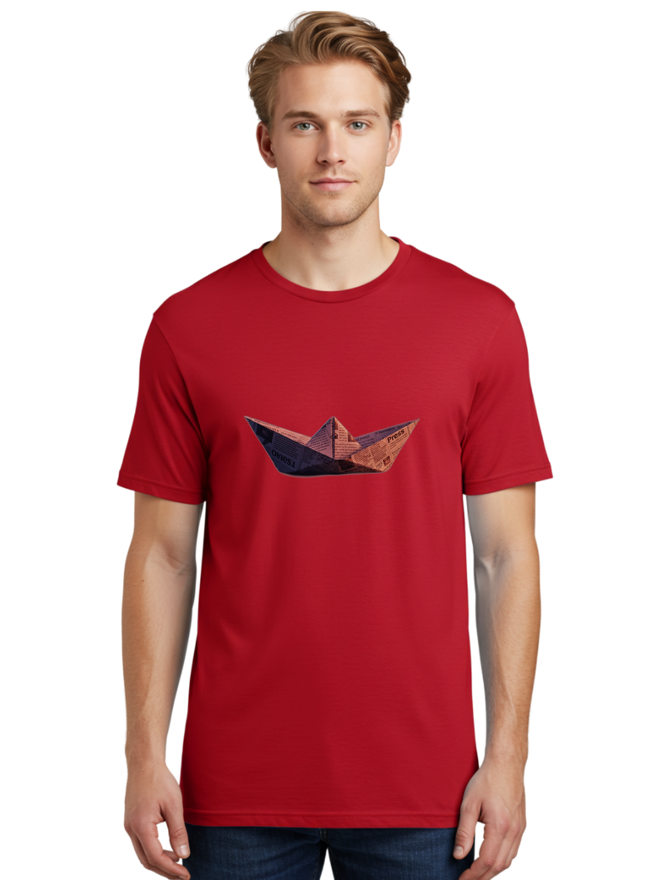 Press-Paper-Boat Men'S Graphic Tee, 100% Cotton, Comfortable Casual Summer Wear, Machine Washable, Vintage Camera, Old Camera, Antique Camera, Black Camera, Classic Photography, Photography Equipment, Nostalgic Device, Film Camera, Camera Art Baj707