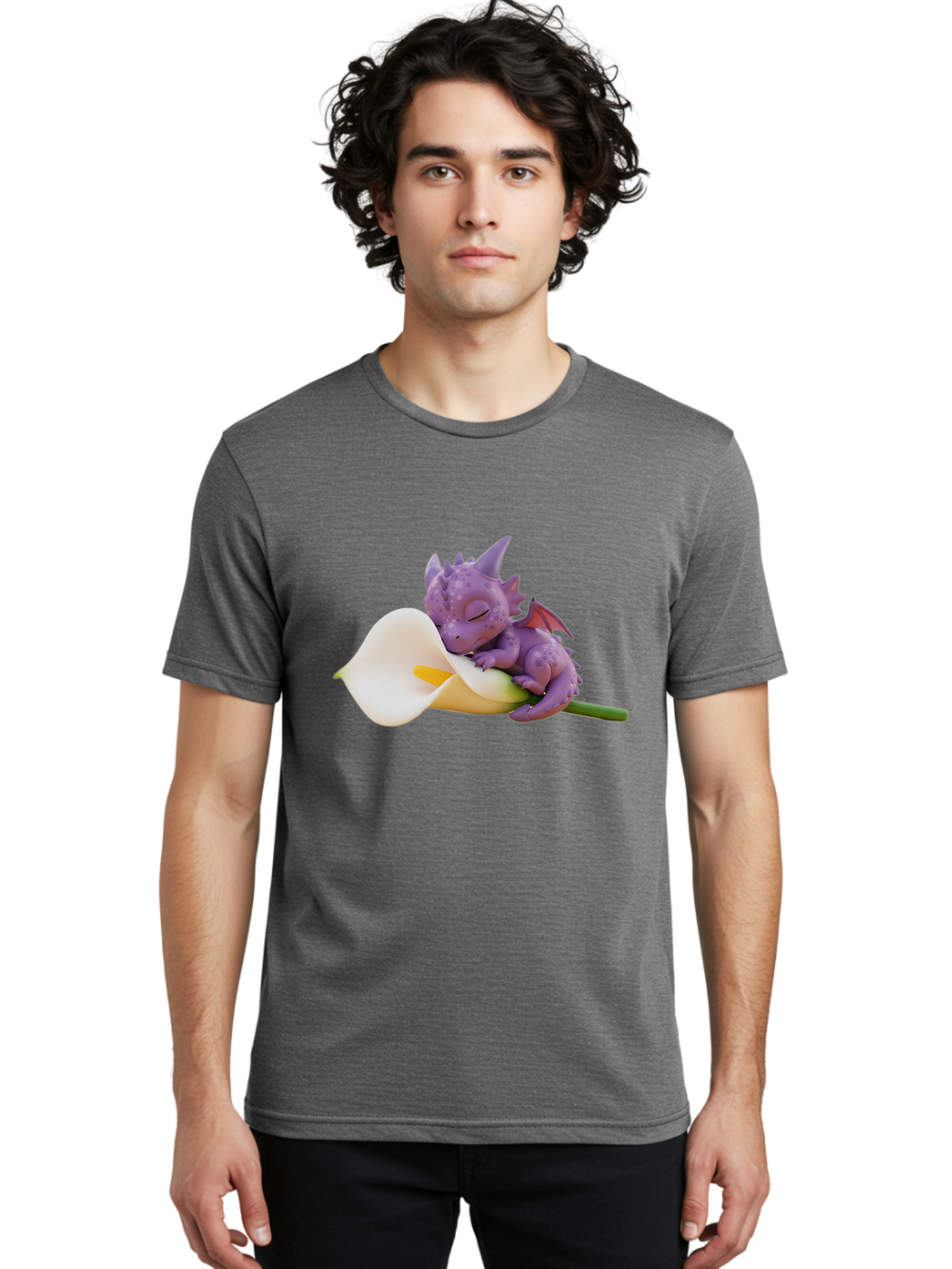 Purple-Dragon-Sleeping-On-Flower Men'S Graphic Tee, 100% Cotton, Comfortable Casual Summer Wear, Machine Washable, Vintage Camera, Old Camera, Antique Camera, Black Camera, Classic Photography, Photography Equipment, Nostalgic Device, Baj711