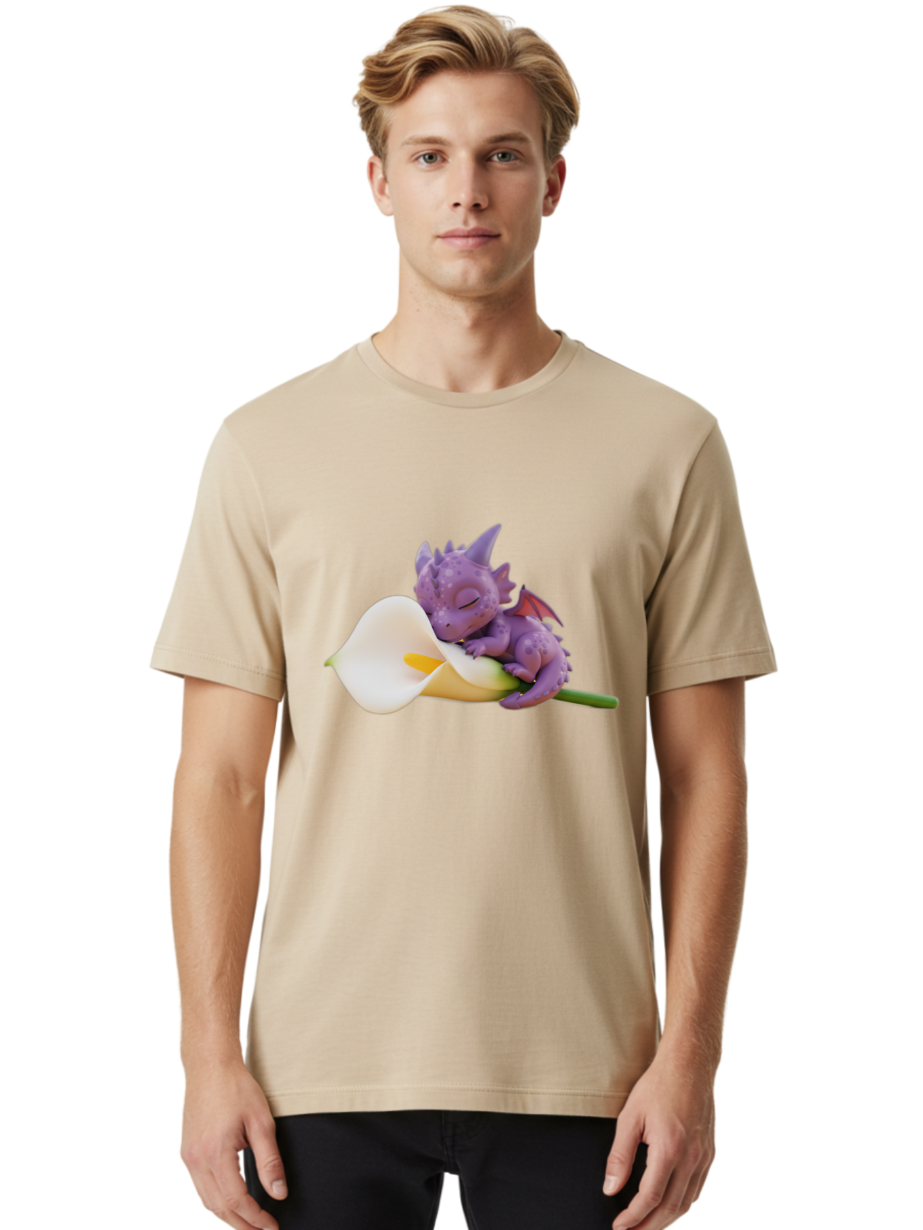 Purple-Dragon-Sleeping-On-Flower Men'S Graphic Tee, 100% Cotton, Comfortable Casual Summer Wear, Machine Washable, Vintage Camera, Old Camera, Antique Camera, Black Camera, Classic Photography, Photography Equipment, Nostalgic Device, Baj711