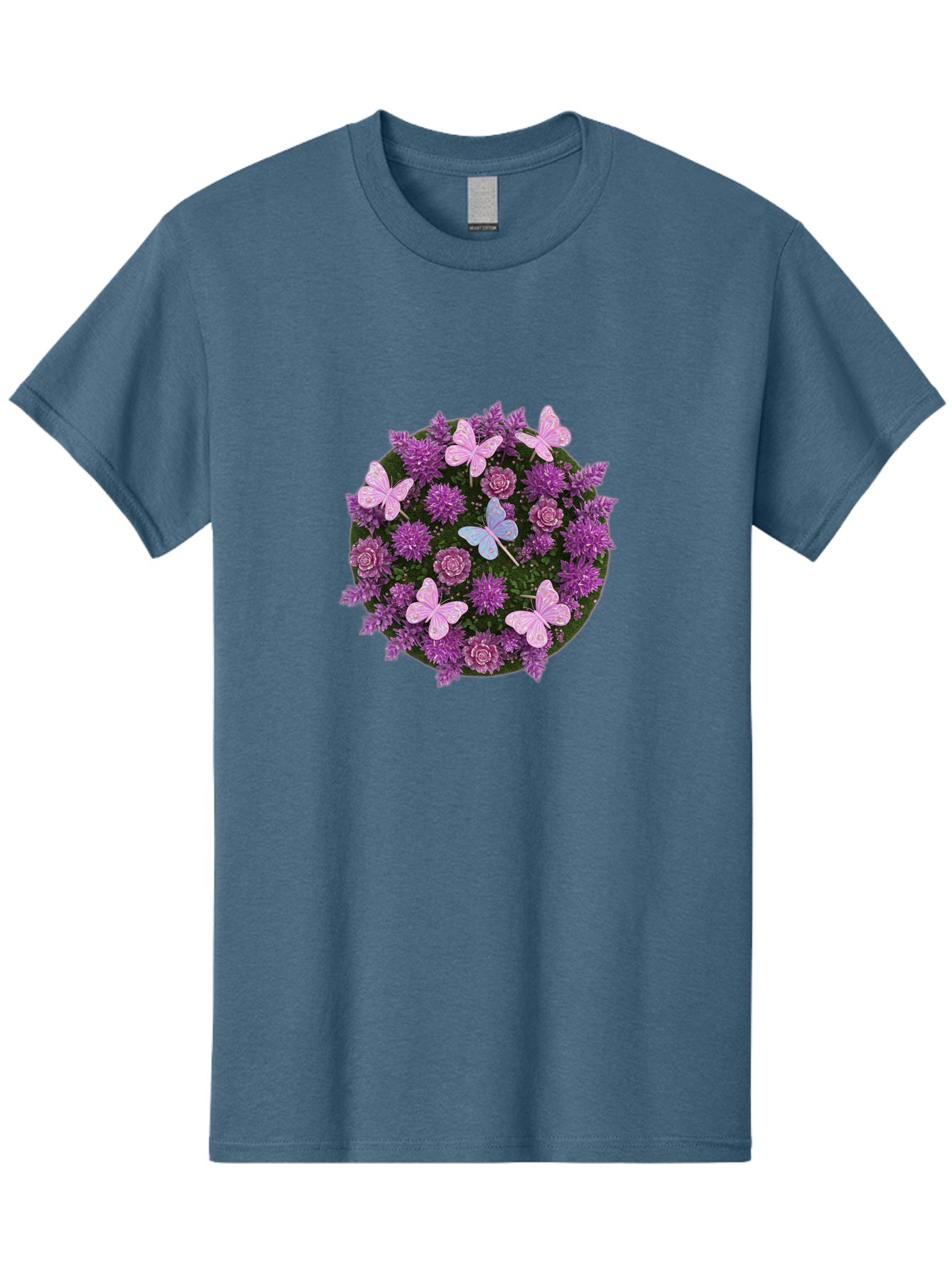 Purple-Flowers-With-Butterflies Men'S Graphic Tee, 100% Cotton, Comfortable Casual Summer Wear, Machine Washable, Vintage Camera, Old Camera, Antique Camera, Black Camera, Classic Photography, Photography Equipment, Nostalgic Device, Baj713