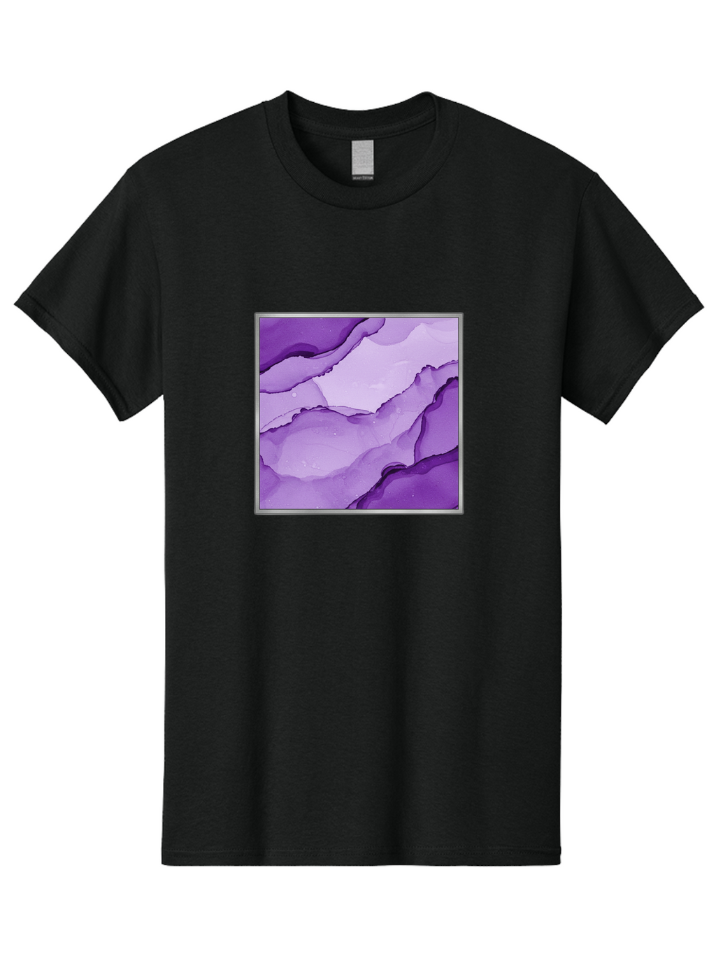 Purple-Marble-Pattern Men'S Graphic Tee, 100% Cotton, Comfortable Casual Summer Wear, Machine Washable, Vintage Camera, Old Camera, Antique Camera, Black Camera, Classic Photography, Photography Equipment, Nostalgic Device, Film Camera, Baj714