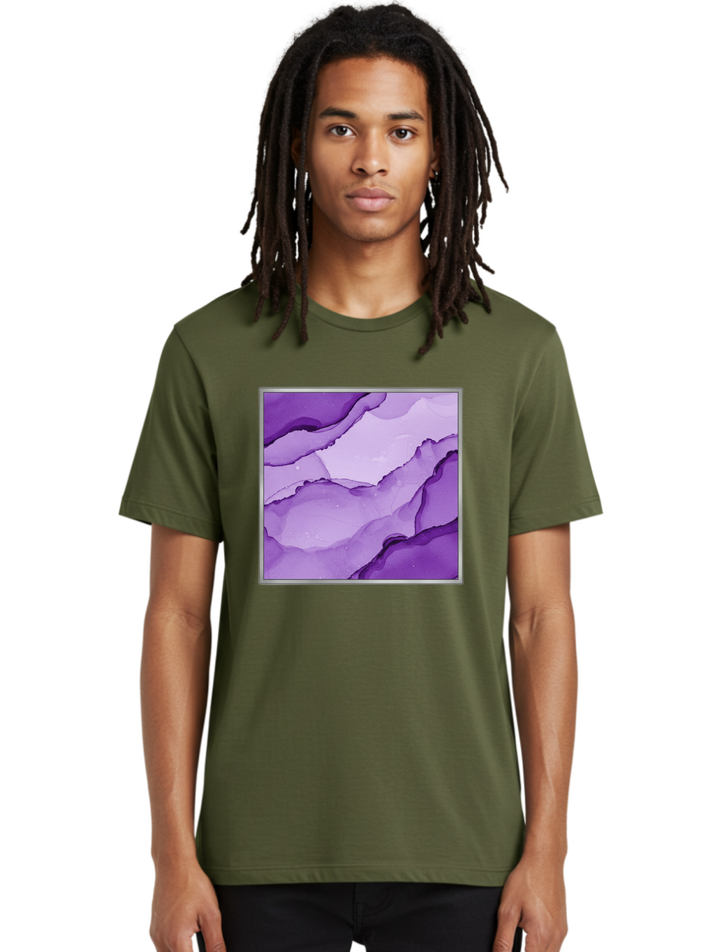 Purple-Marble-Pattern Men'S Graphic Tee, 100% Cotton, Comfortable Casual Summer Wear, Machine Washable, Vintage Camera, Old Camera, Antique Camera, Black Camera, Classic Photography, Photography Equipment, Nostalgic Device, Film Camera, Baj714