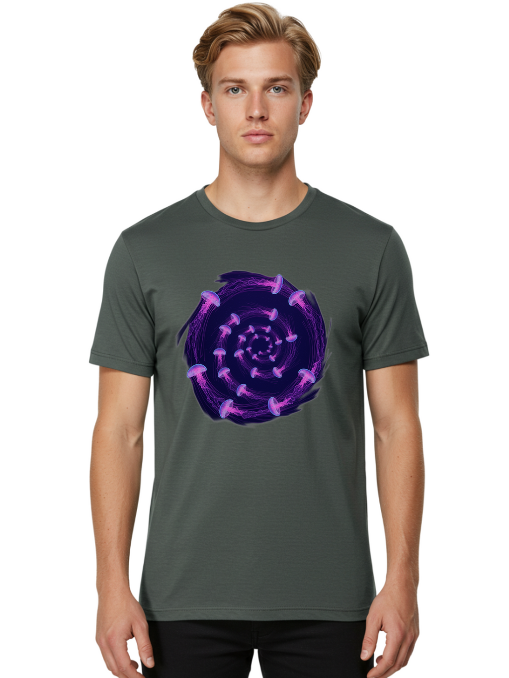 Purple-Mushrooms Men'S Graphic Tee, 100% Cotton, Comfortable Casual Summer Wear, Machine Washable, Vintage Camera, Old Camera, Antique Camera, Black Camera, Classic Photography, Photography Equipment, Nostalgic Device, Film Camera, Camera Art Baj715