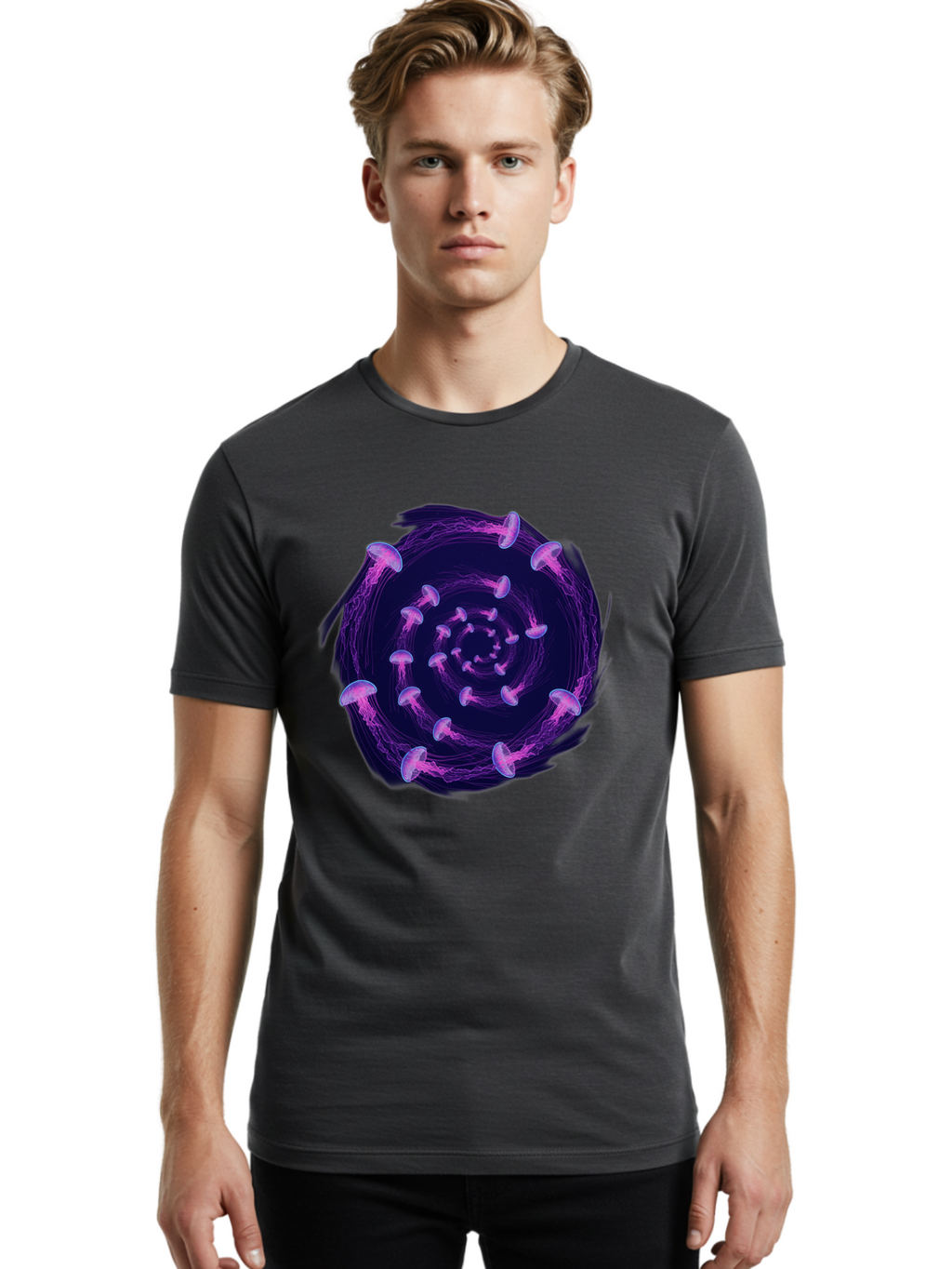 Purple-Mushrooms Men'S Graphic Tee, 100% Cotton, Comfortable Casual Summer Wear, Machine Washable, Vintage Camera, Old Camera, Antique Camera, Black Camera, Classic Photography, Photography Equipment, Nostalgic Device, Film Camera, Camera Art Baj715