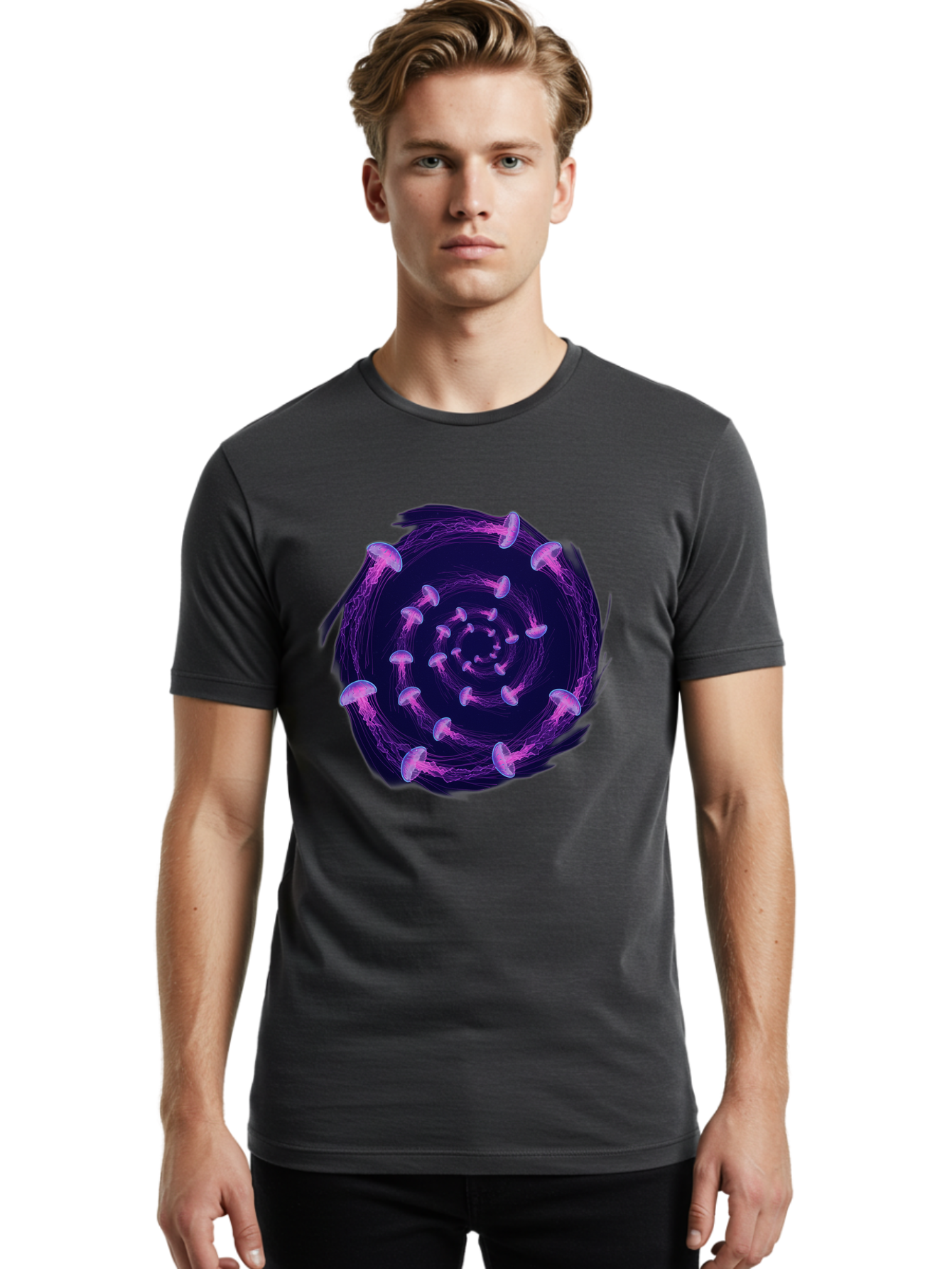 Purple-Mushrooms Men'S Graphic Tee, 100% Cotton, Comfortable Casual Summer Wear, Machine Washable, Vintage Camera, Old Camera, Antique Camera, Black Camera, Classic Photography, Photography Equipment, Nostalgic Device, Film Camera, Camera Art Baj715