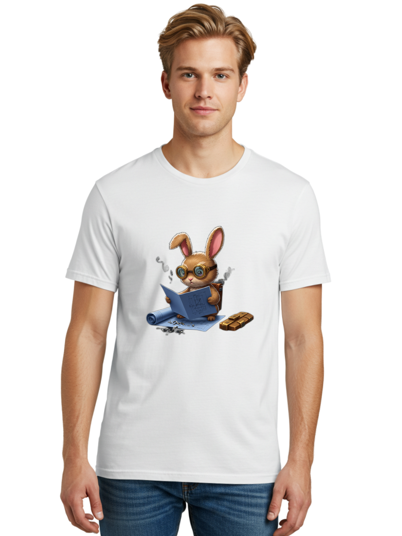 Rabbit-Explorer Men'S Graphic Tee, 100% Cotton, Comfortable Casual Summer Wear, Machine Washable, Vintage Camera, Old Camera, Antique Camera, Black Camera, Classic Photography, Photography Equipment, Nostalgic Device, Film Camera, Camera Art Baj719