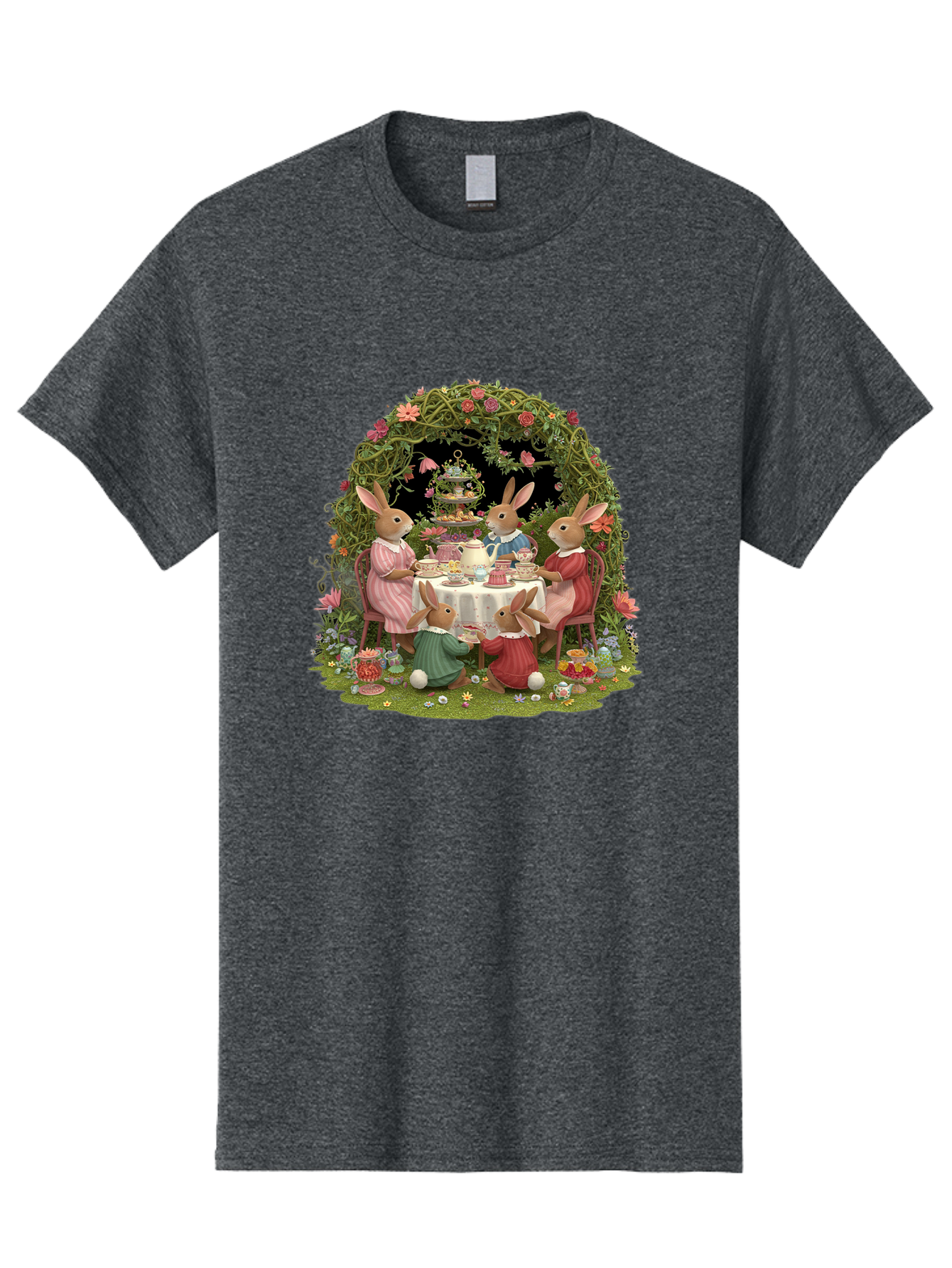 Rabbit-Family-Tea-Party Men'S Graphic Tee, 100% Cotton, Comfortable Casual Summer Wear, Machine Washable, Vintage Camera, Old Camera, Antique Camera, Black Camera, Classic Photography, Photography Equipment, Nostalgic Device, Film Camera, Baj720