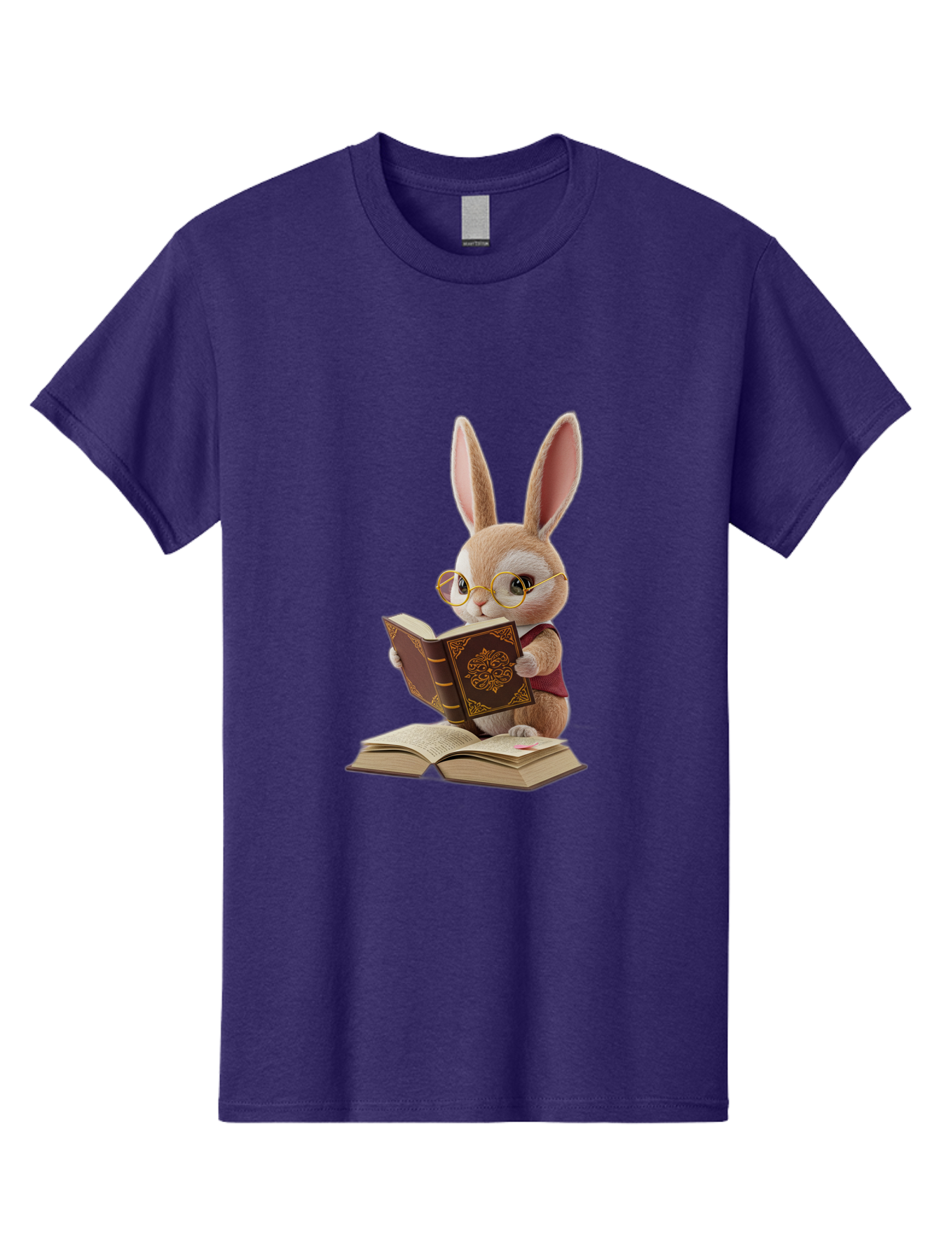 Rabbit-Reading-Book-1 Men'S Graphic Tee, 100% Cotton, Comfortable Casual Summer Wear, Machine Washable, Vintage Camera, Old Camera, Antique Camera, Black Camera, Classic Photography, Photography Equipment, Nostalgic Device, Film Camera, Baj723