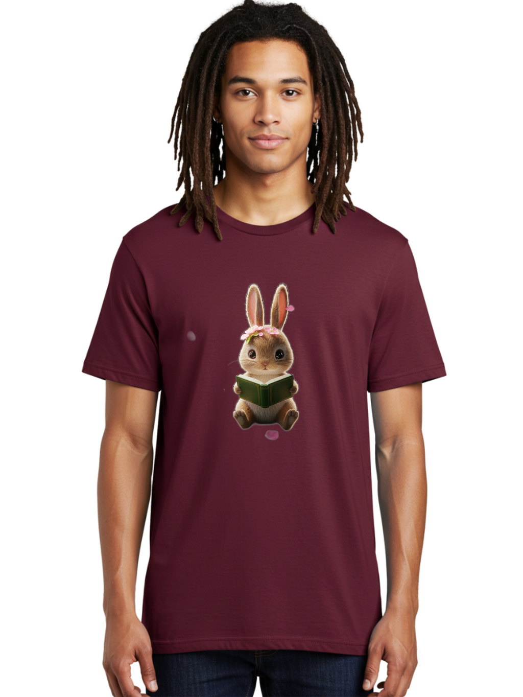 Rabbit-Reading-Book Men'S Graphic Tee, 100% Cotton, Comfortable Casual Summer Wear, Machine Washable, Vintage Camera, Old Camera, Antique Camera, Black Camera, Classic Photography, Photography Equipment, Nostalgic Device, Film Camera, Baj724