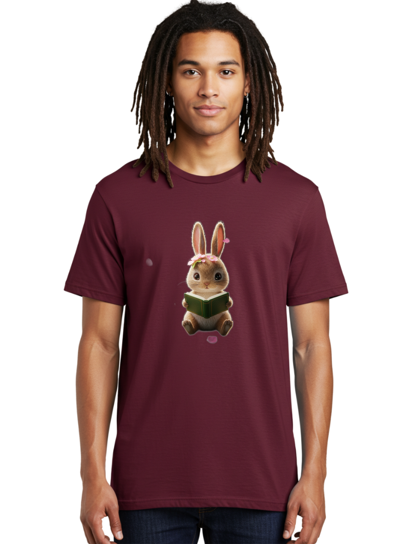 Rabbit-Reading-Book Men'S Graphic Tee, 100% Cotton, Comfortable Casual Summer Wear, Machine Washable, Vintage Camera, Old Camera, Antique Camera, Black Camera, Classic Photography, Photography Equipment, Nostalgic Device, Film Camera, Baj724