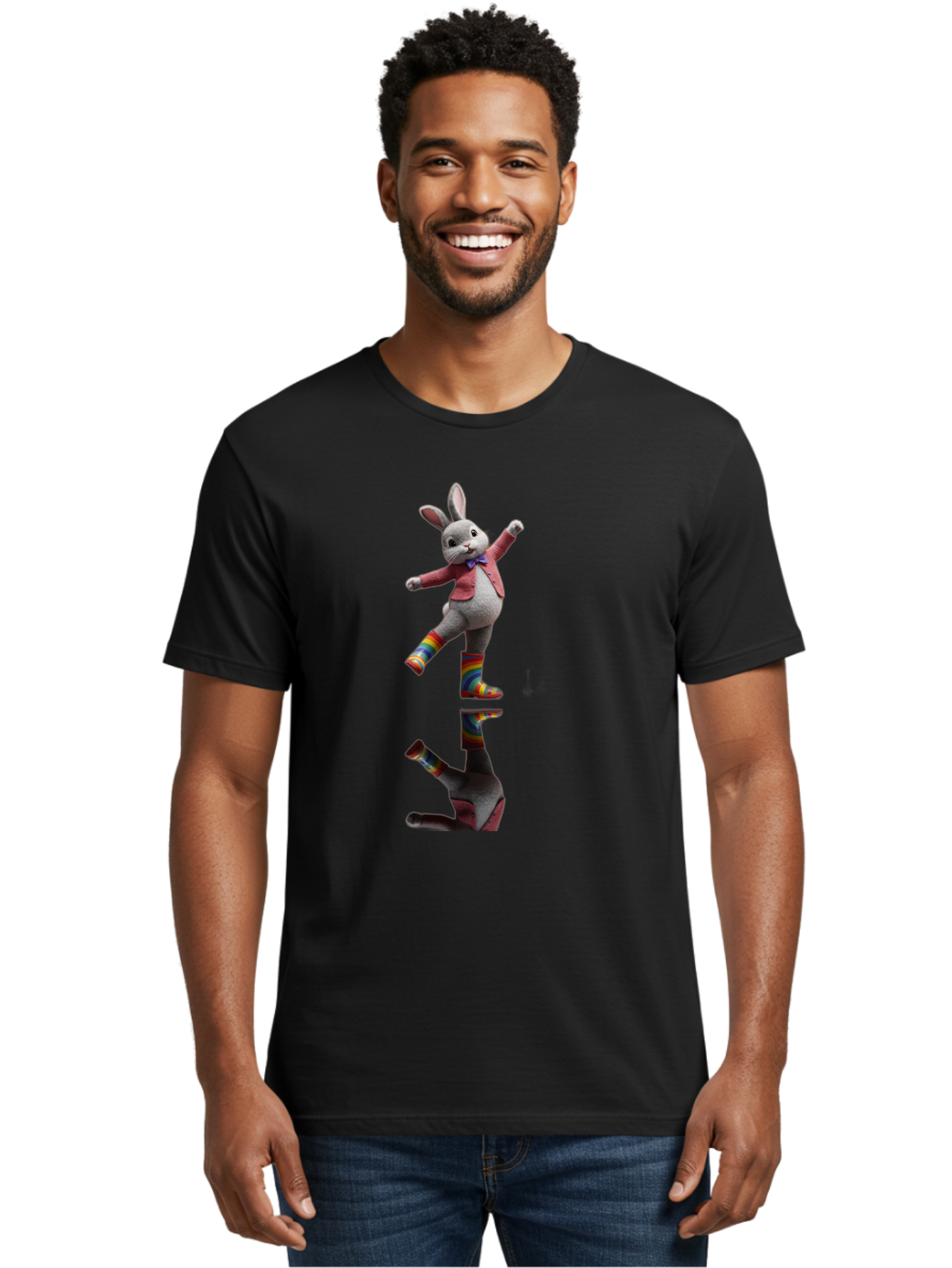 Rabbit Men'S Graphic Tee, 100% Cotton, Comfortable Casual Summer Wear, Machine Washable, Vintage Camera, Old Camera, Antique Camera, Black Camera, Classic Photography, Photography Equipment, Nostalgic Device, Film Camera, Camera Art Baj726