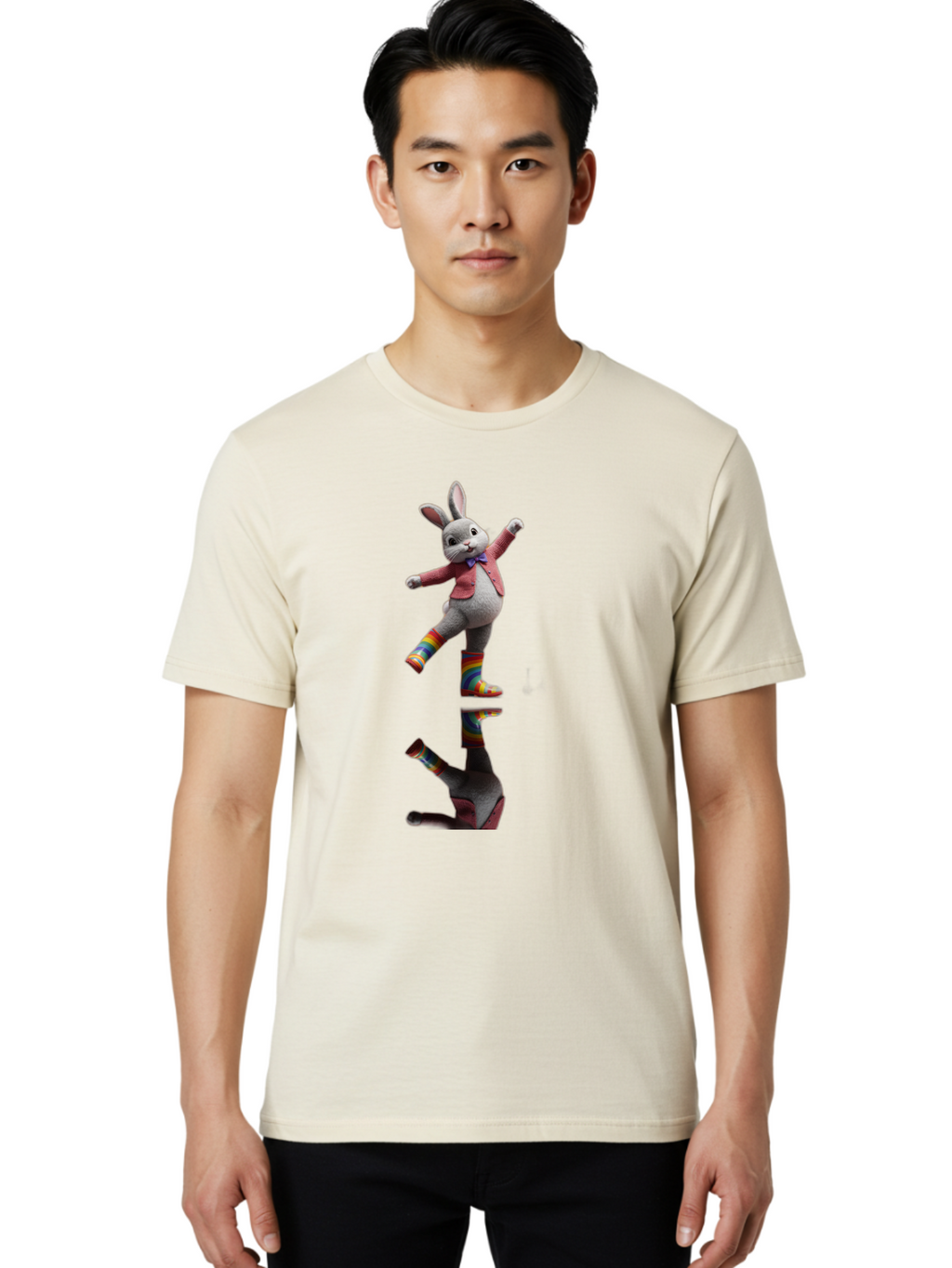 Rabbit Men'S Graphic Tee, 100% Cotton, Comfortable Casual Summer Wear, Machine Washable, Vintage Camera, Old Camera, Antique Camera, Black Camera, Classic Photography, Photography Equipment, Nostalgic Device, Film Camera, Camera Art Baj726